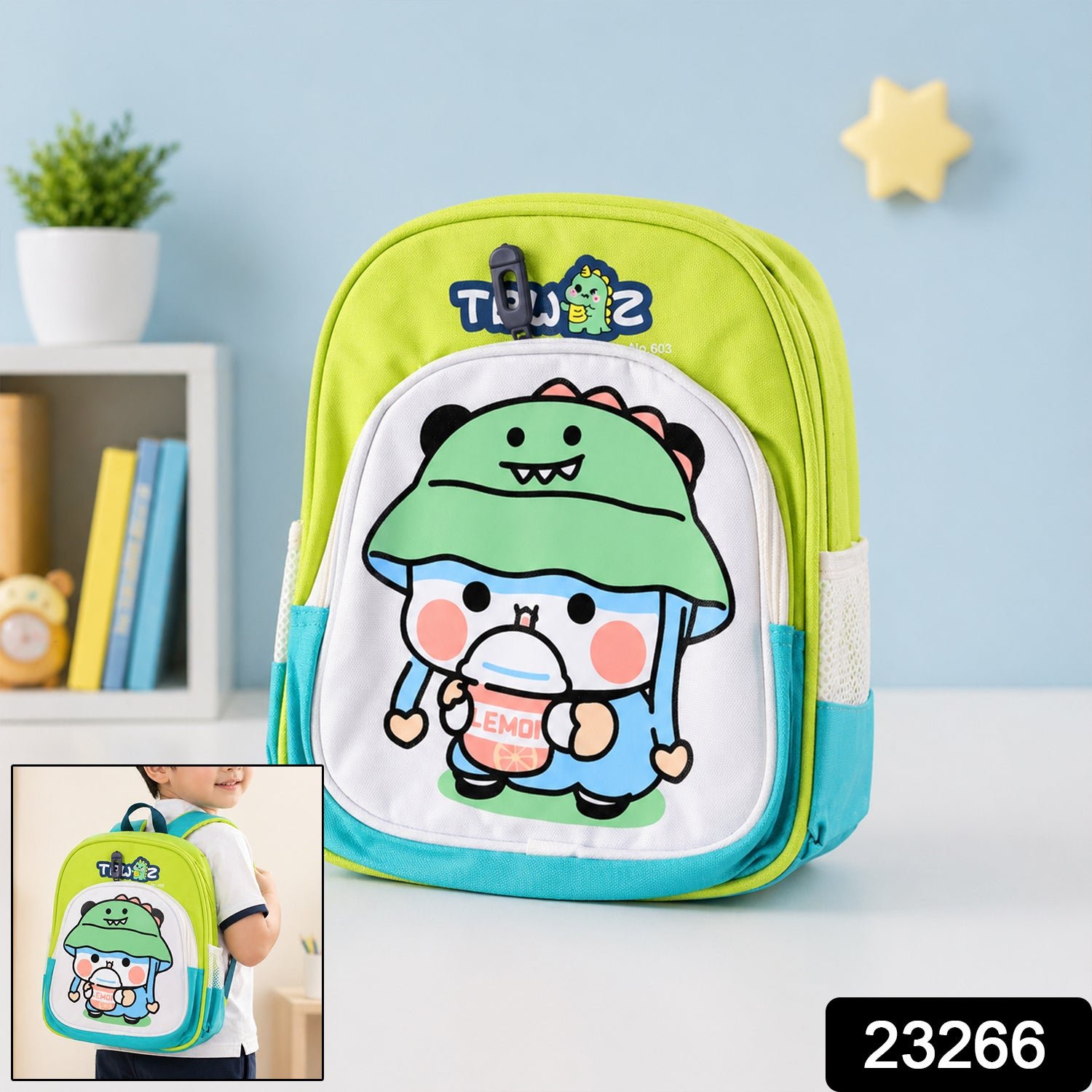 Kids Sling Backpack – Lightweight Cartoon Design for Daily Use - Image 2