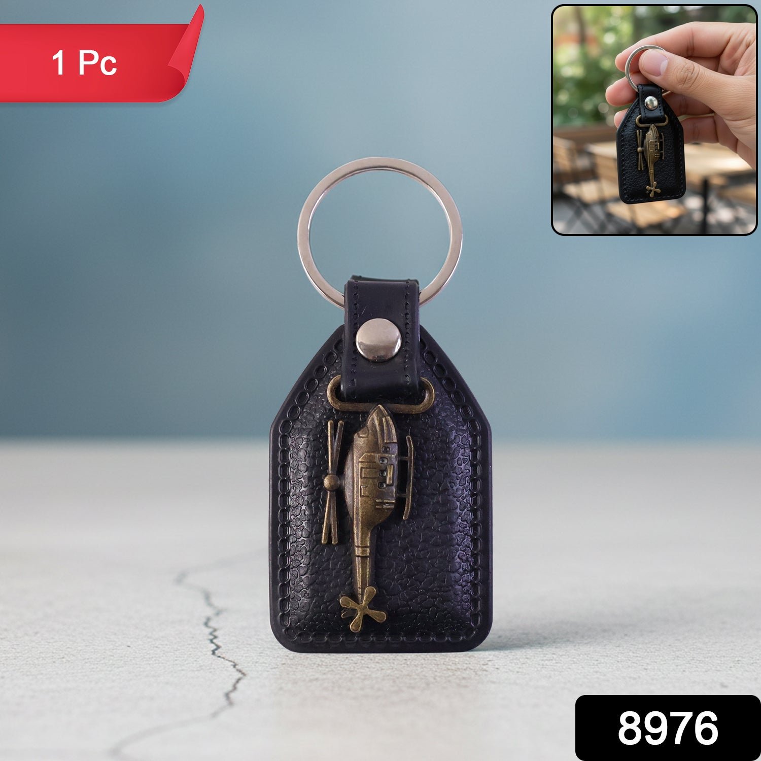 Leather Finish Metal Sword Keychain – Stylish and Durable Accessory - Image 2