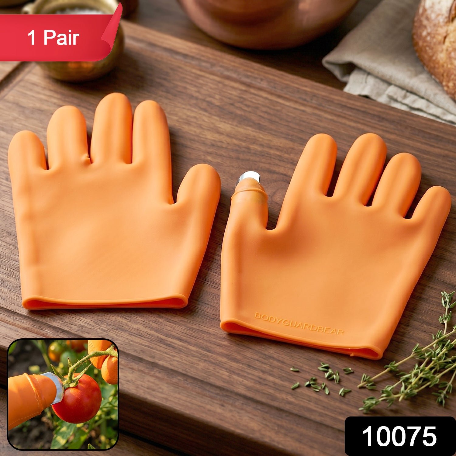 Silicone Gloves – Hand Protection with Built-in Finger Guard - Image 2