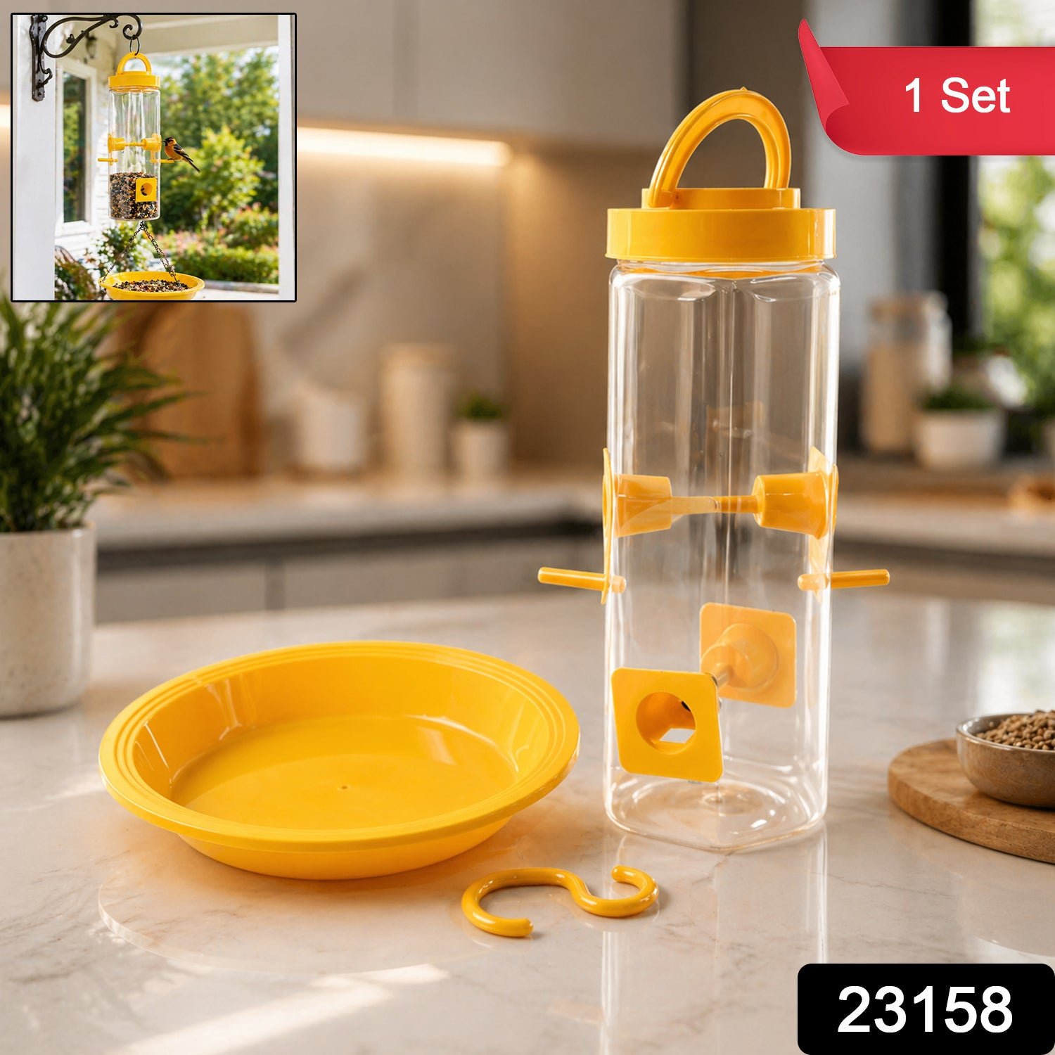 Hanging Bird Feeder – Multi-Port Design for Garden & Balcony - Image 2