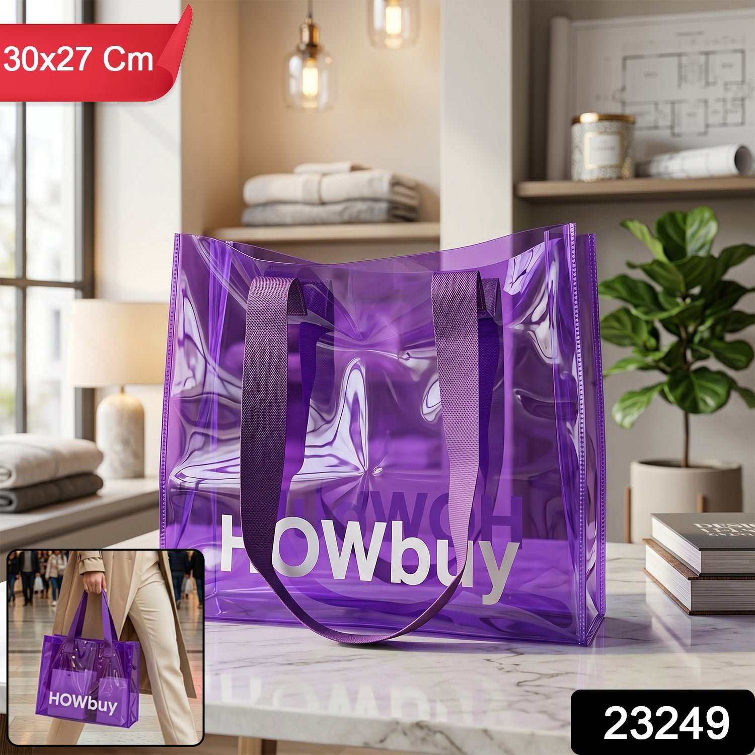 Transparent Carry Bag – Durable Eco-Friendly & Stylish Tote - Image 2