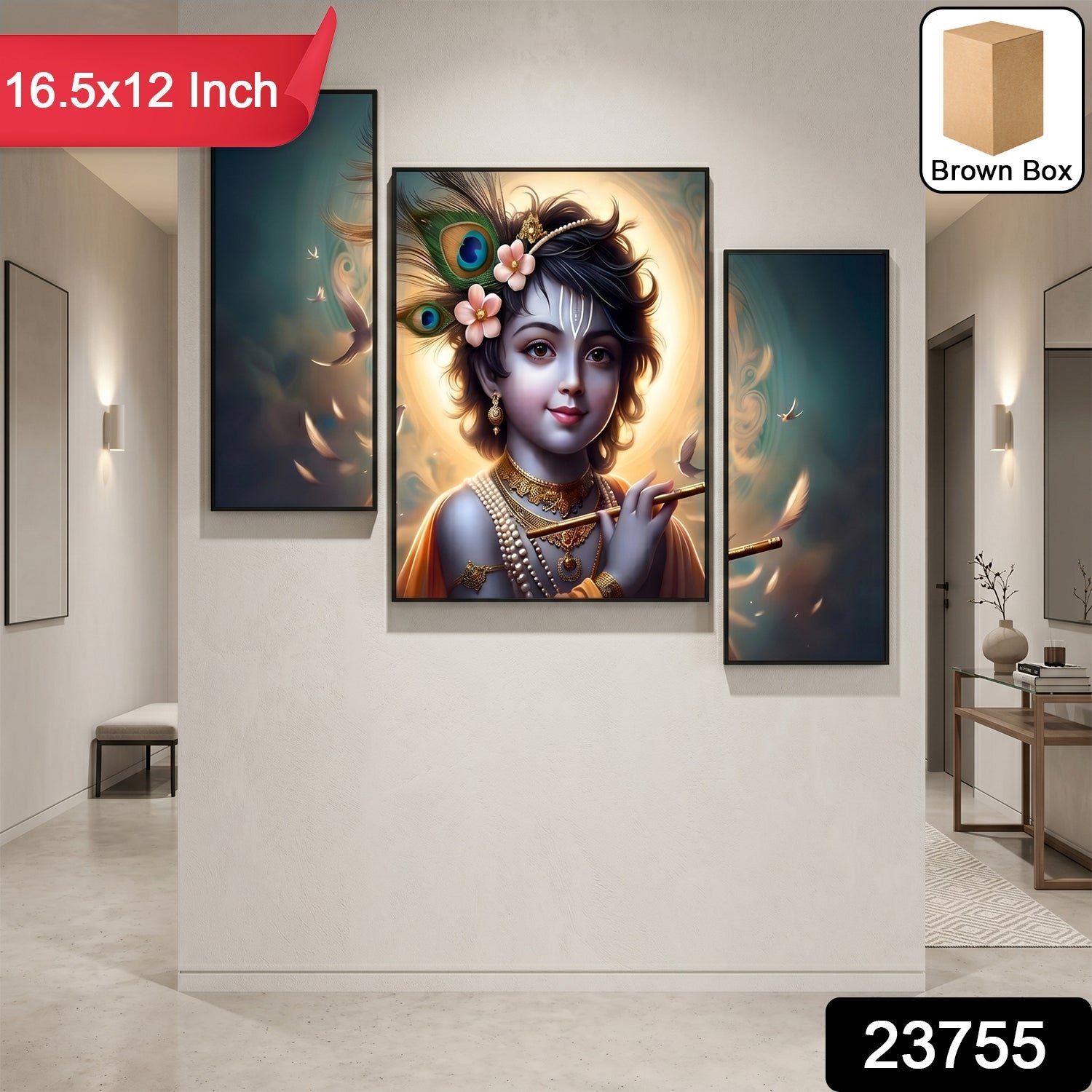 Krishna Flute Wall Art – Vibrant & Sacred Home Decor - Image 2