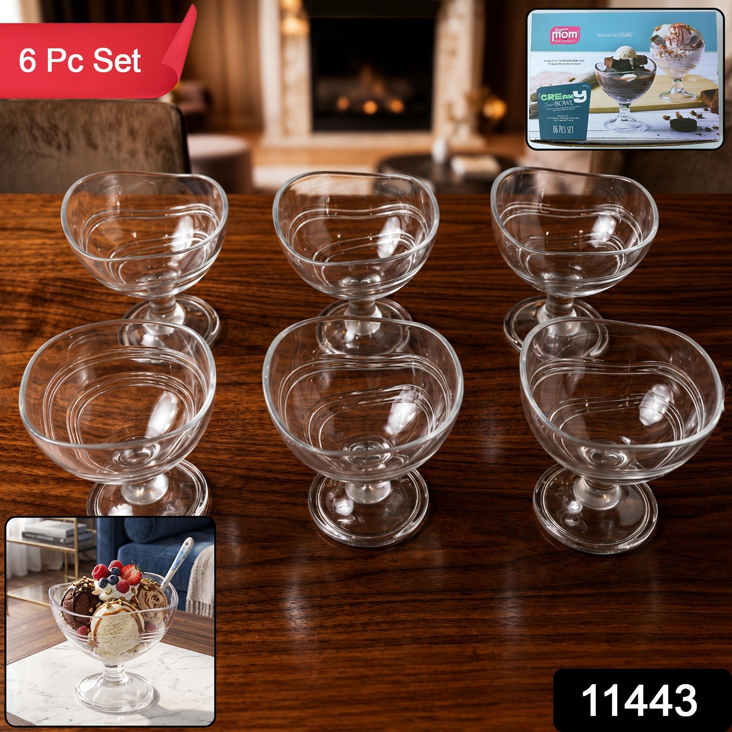 Unbreakable Creamy Dessert Bowls – Elegant, Durable & Crystal Clear - Image 3