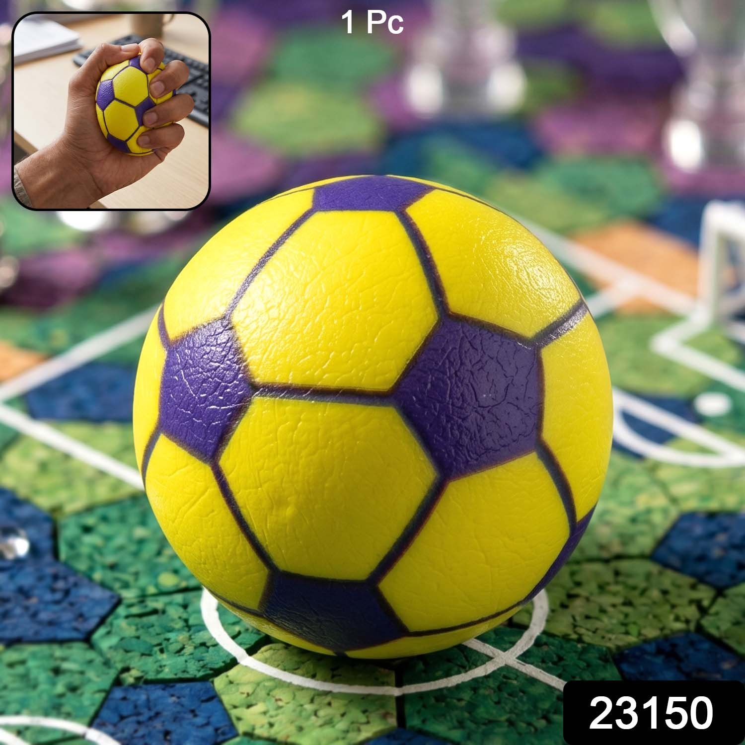 Mini Rubber Football Stress Ball – Compact Stress Relief Toy - Image 2