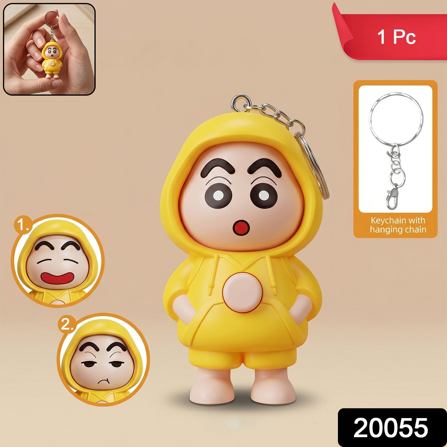 Face Changing Doll Keychain – Multiple Expressions & Compact Design - Image 2
