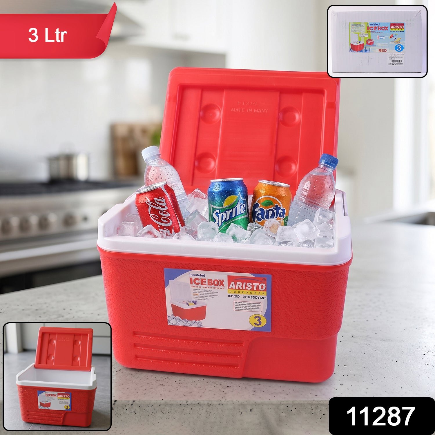 Heavy Duty Insulated Ice Box – 3 Litre Portable Cooler for Outdoor Use - Image 2