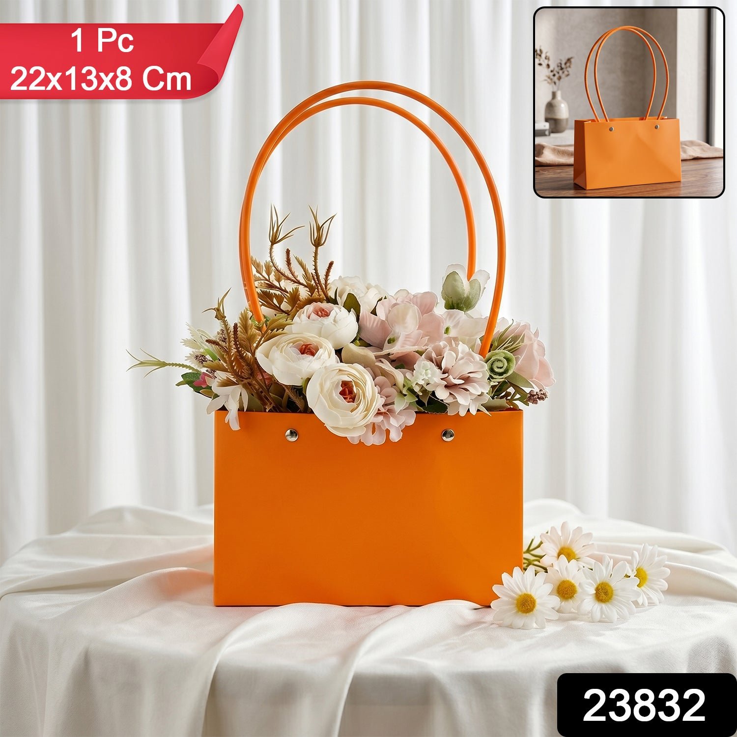 Foldable Flower Packaging Bag – Waterproof & Elegant Handle - Image 2