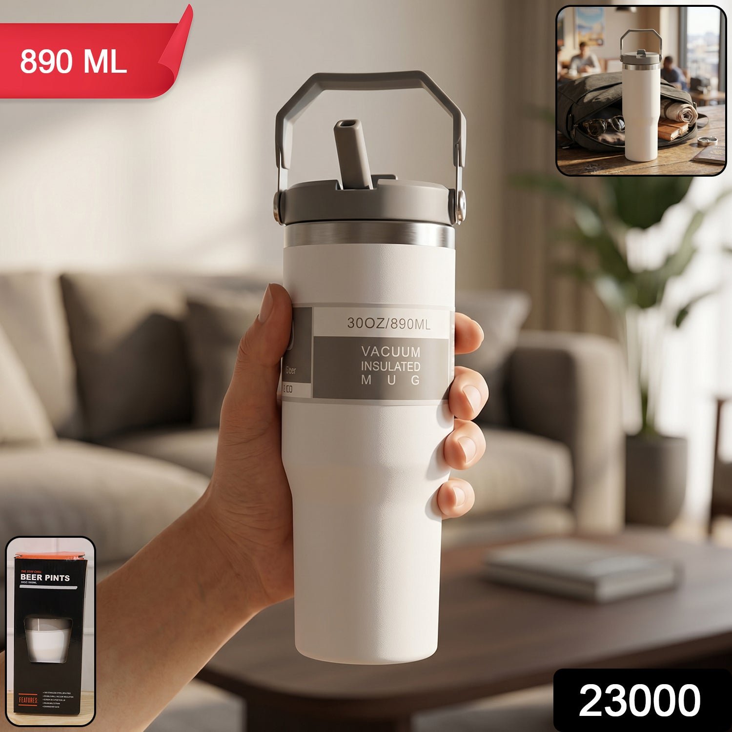 Vacuum Insulated Stainless Steel Tumbler – Keeps Beverages Hot & Cold - Image 2