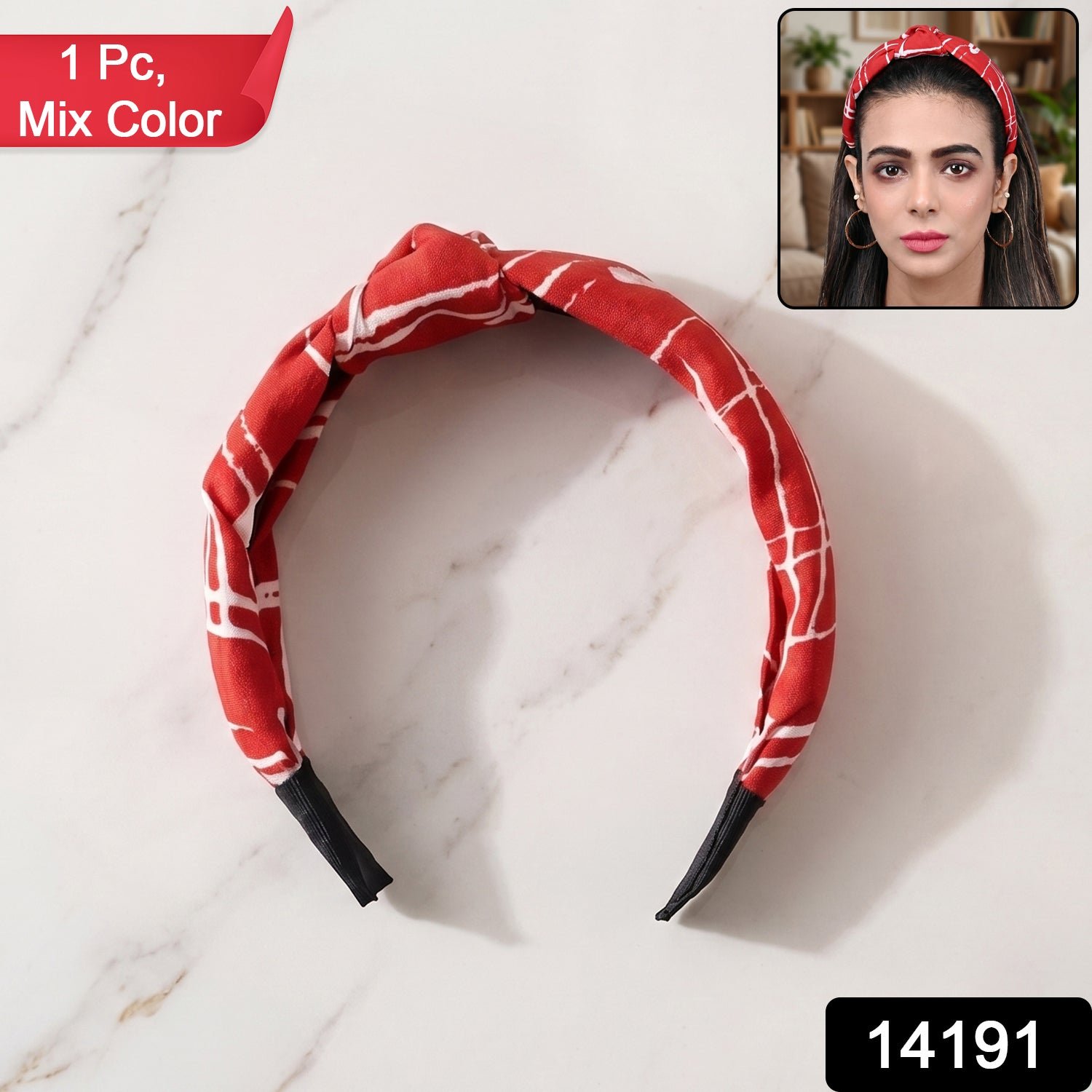 Printed Knot Hairband – Stylish & Comfortable for Women - Image 2