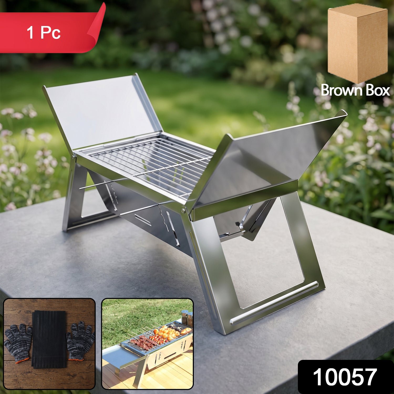 Portable Stainless Steel Grill – Compact Outdoor BBQ Solution - Image 2