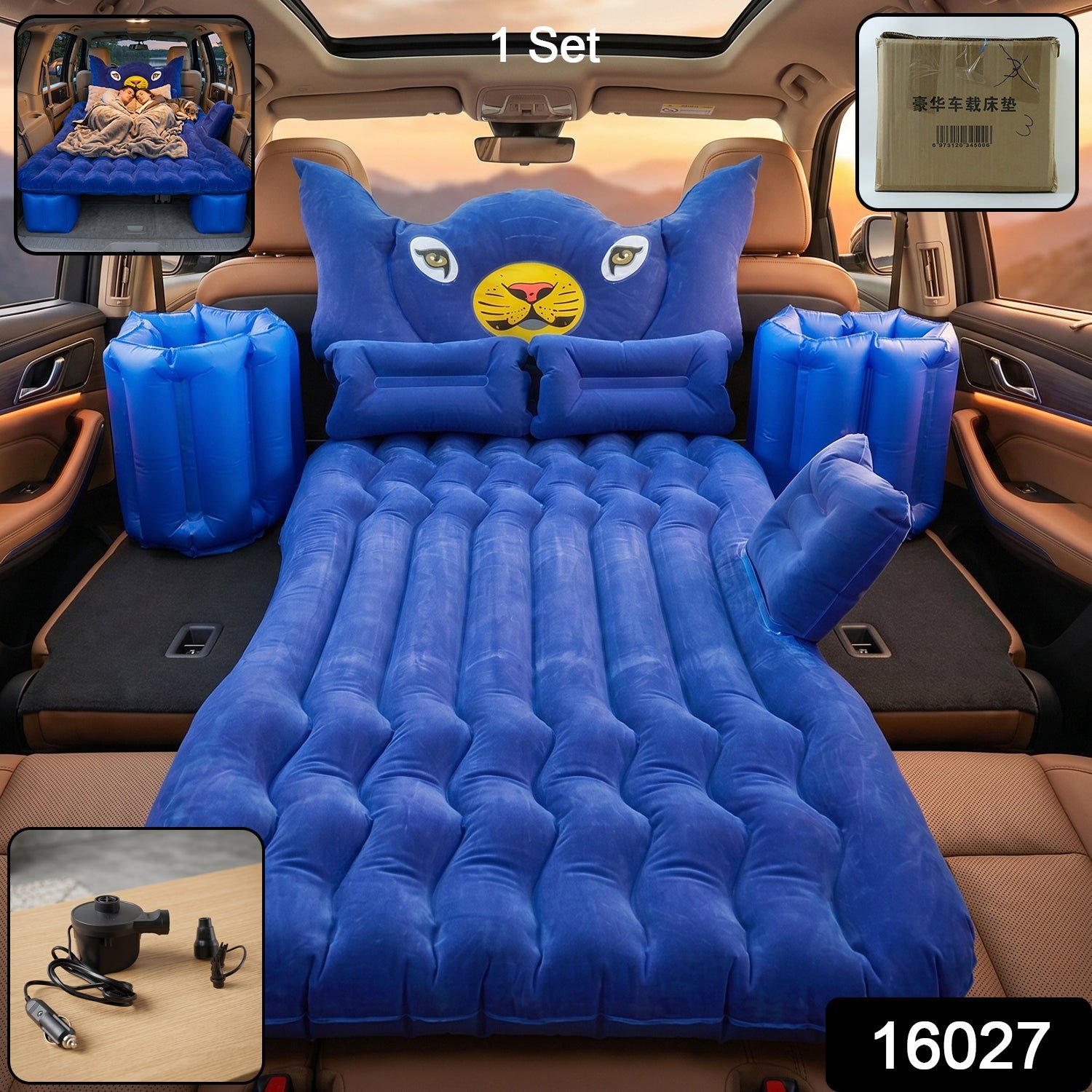 Inflatable Car Air Mattress Bed Set – Portable & Comfortable Sleep, Car Sofa - Image 2