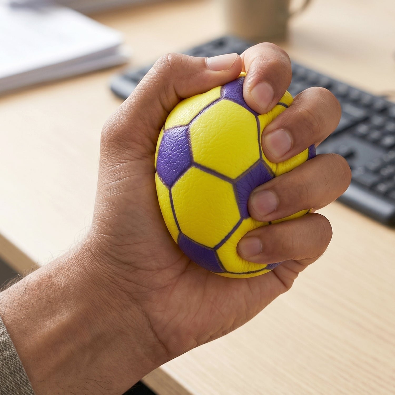 Mini Rubber Football Stress Ball – Compact Stress Relief Toy - Image 3