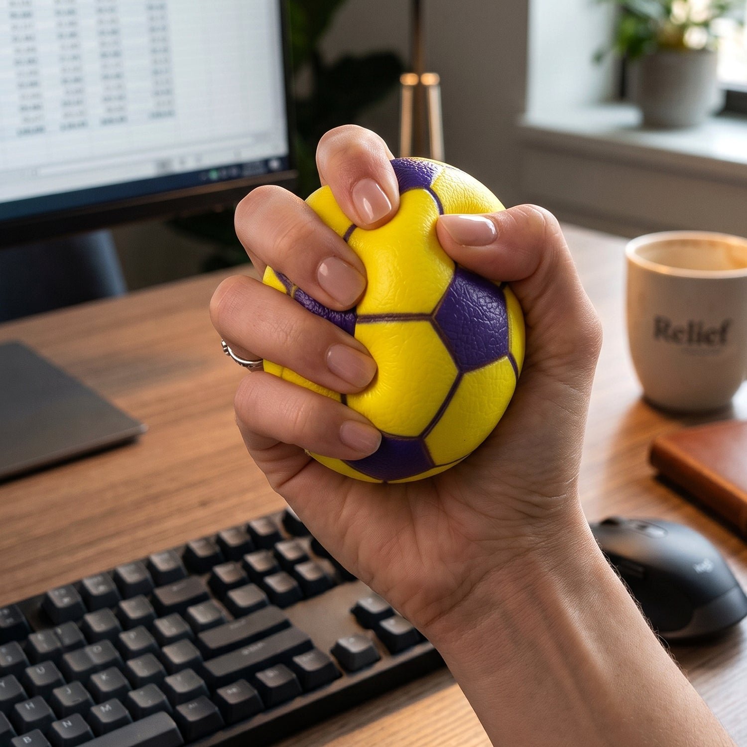 Mini Rubber Football Stress Ball – Compact Stress Relief Toy - Image 5