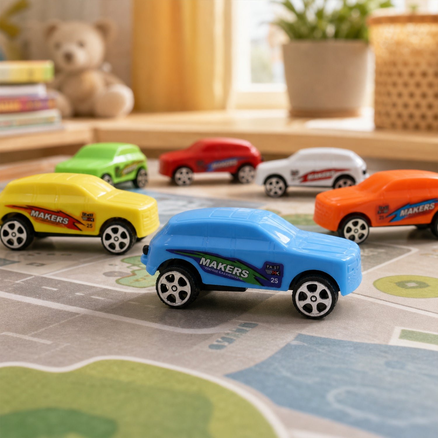 Pull-Back Toy Cars Set of 12 – Vibrant & Safe for Kids Under 3 - Image 3
