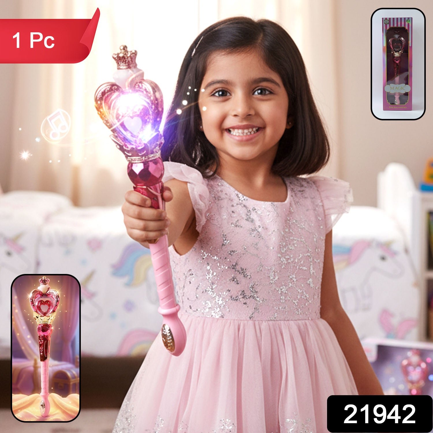 Princess Magic Light Wand Toy – Enchanting Kids' Role Play Accessory - Image 2