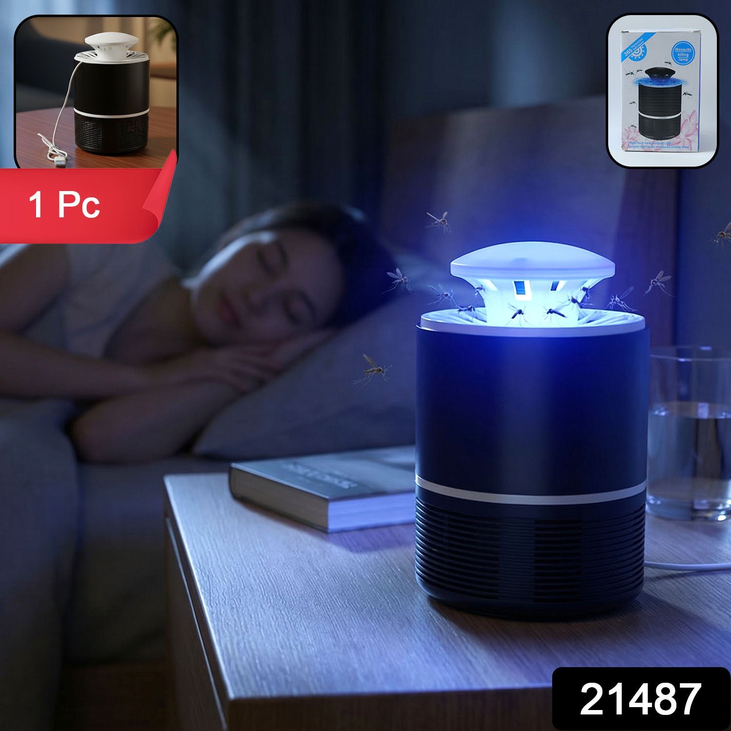 USB mosquito killer lamp – silent, chemical-free indoor pest control - Image 2