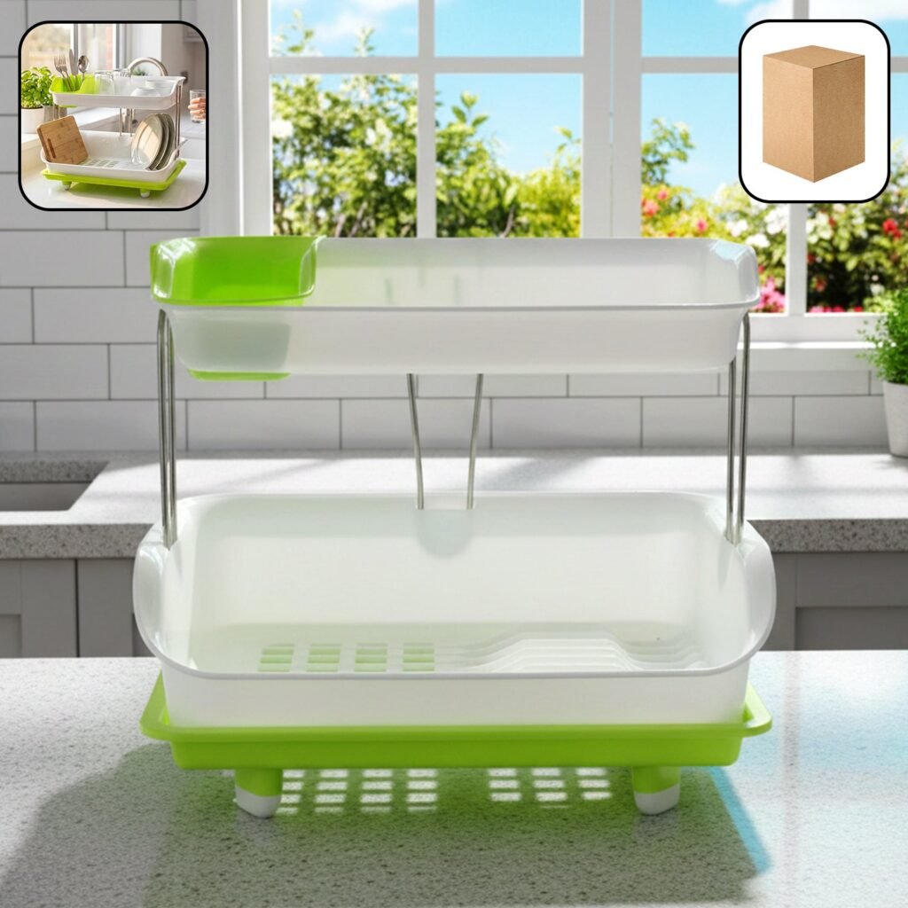 Kitchen Dish Drying Rack – Space-Saving Multi-Tier Design for Organized Countertops