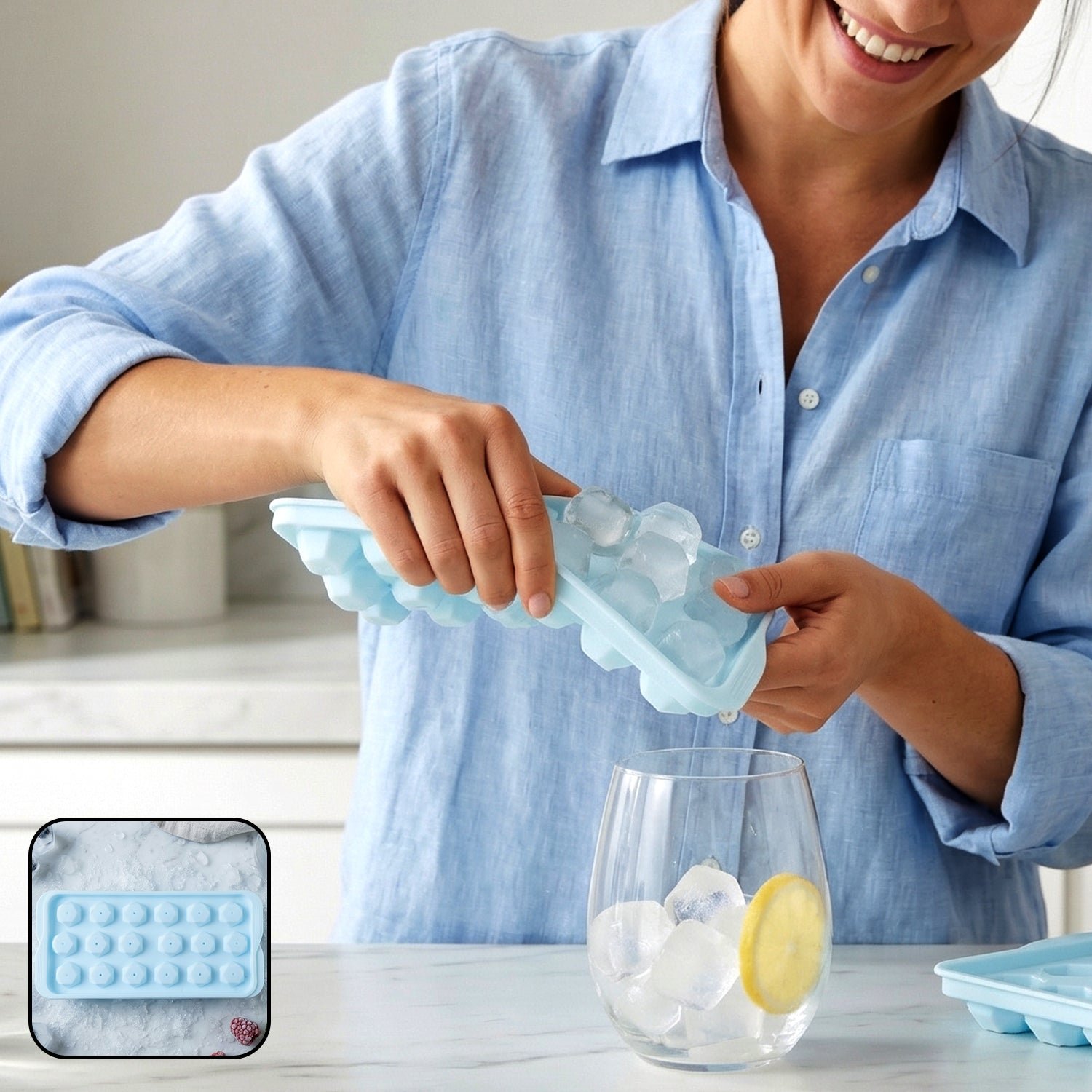 Plastic Ice Cube Tray – Multiple Ice Cubes for Quick Freezing - Image 3
