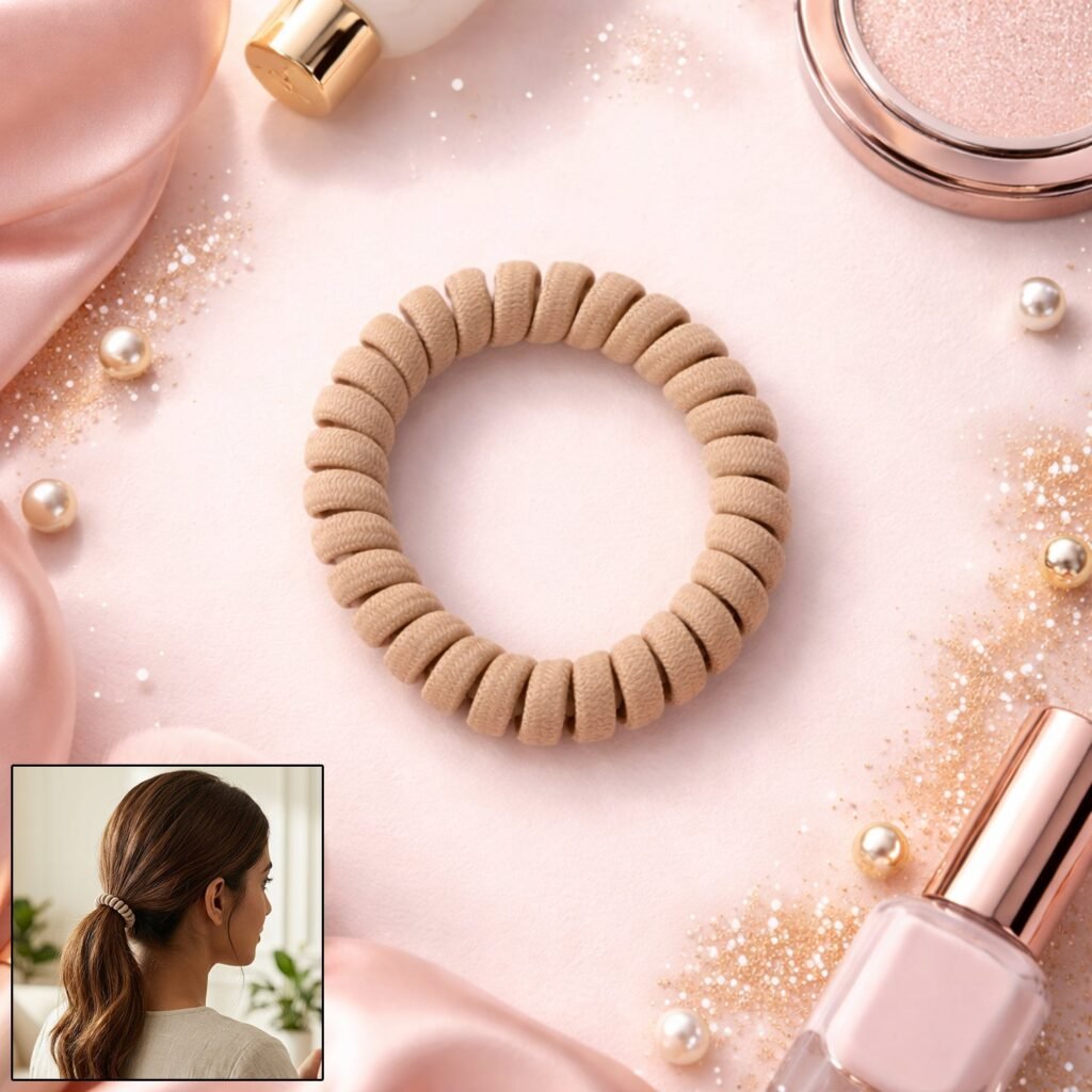 Spiral Coil Hair Band – Soft, Stretchable & No Crease Hold