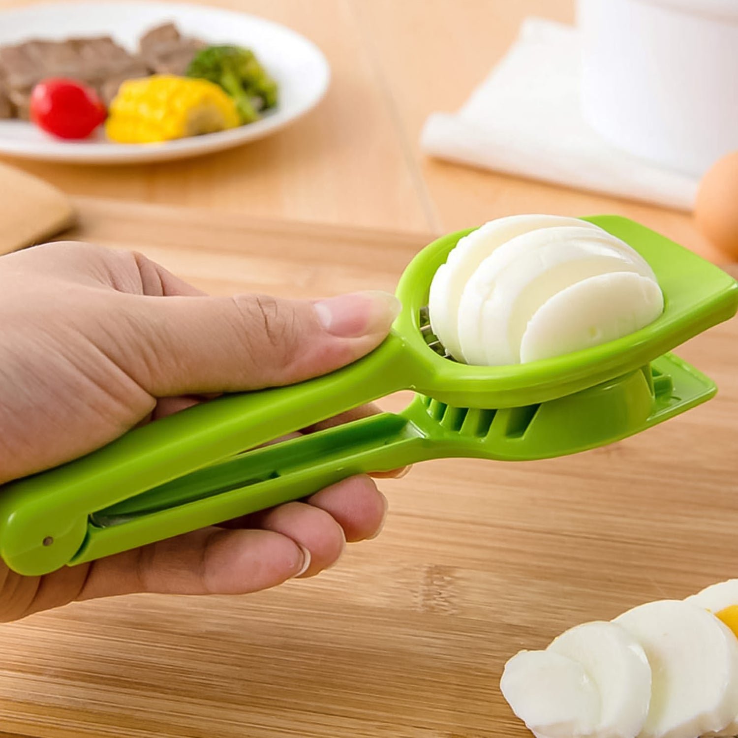Tomato and Strawberry Slicer, 7 Steel Blade Fruit and Vegetable Cutter (1 Pc) - Image 3