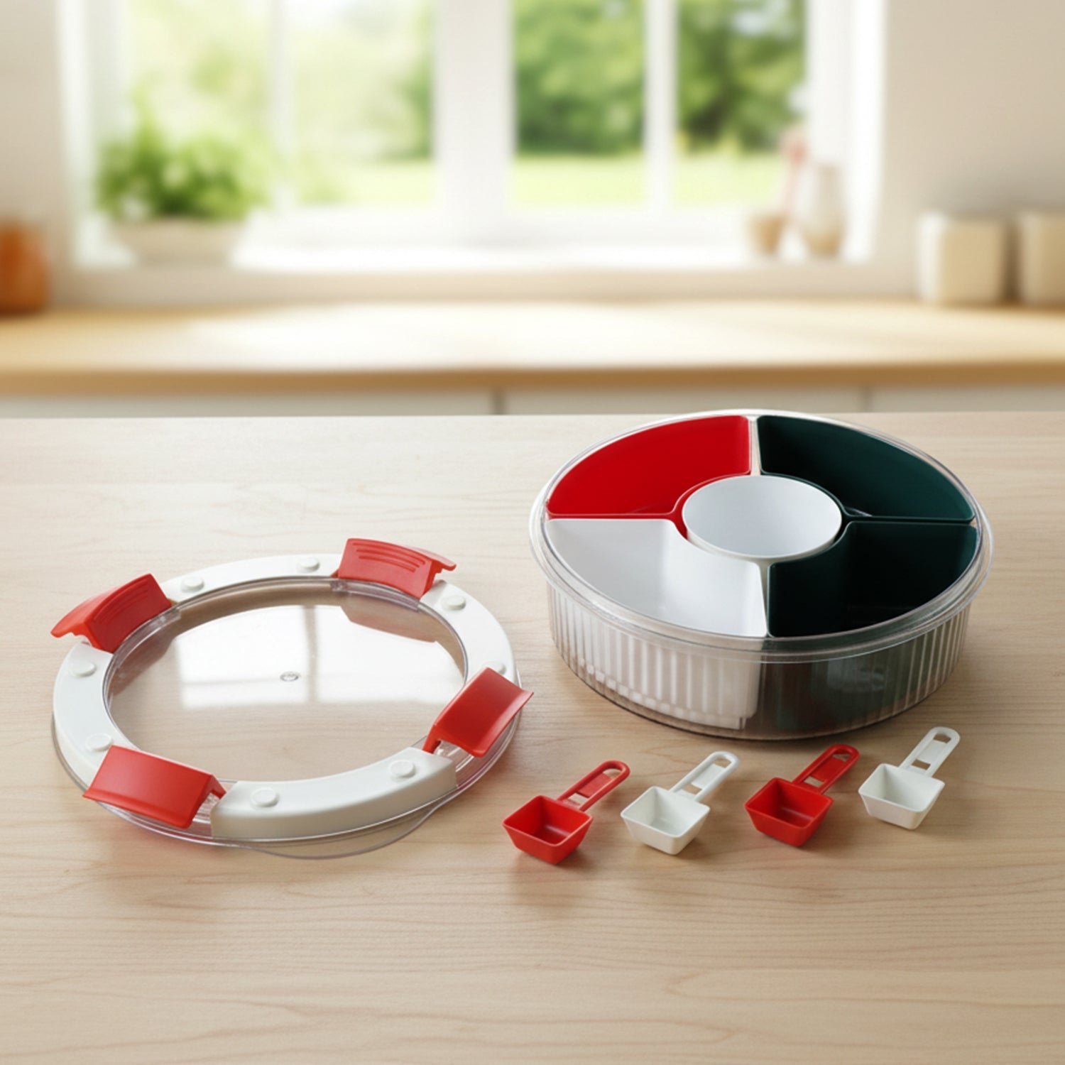 Plastic 5-compartment Spice Storage Box – Easy Kitchen Organization - Image 5