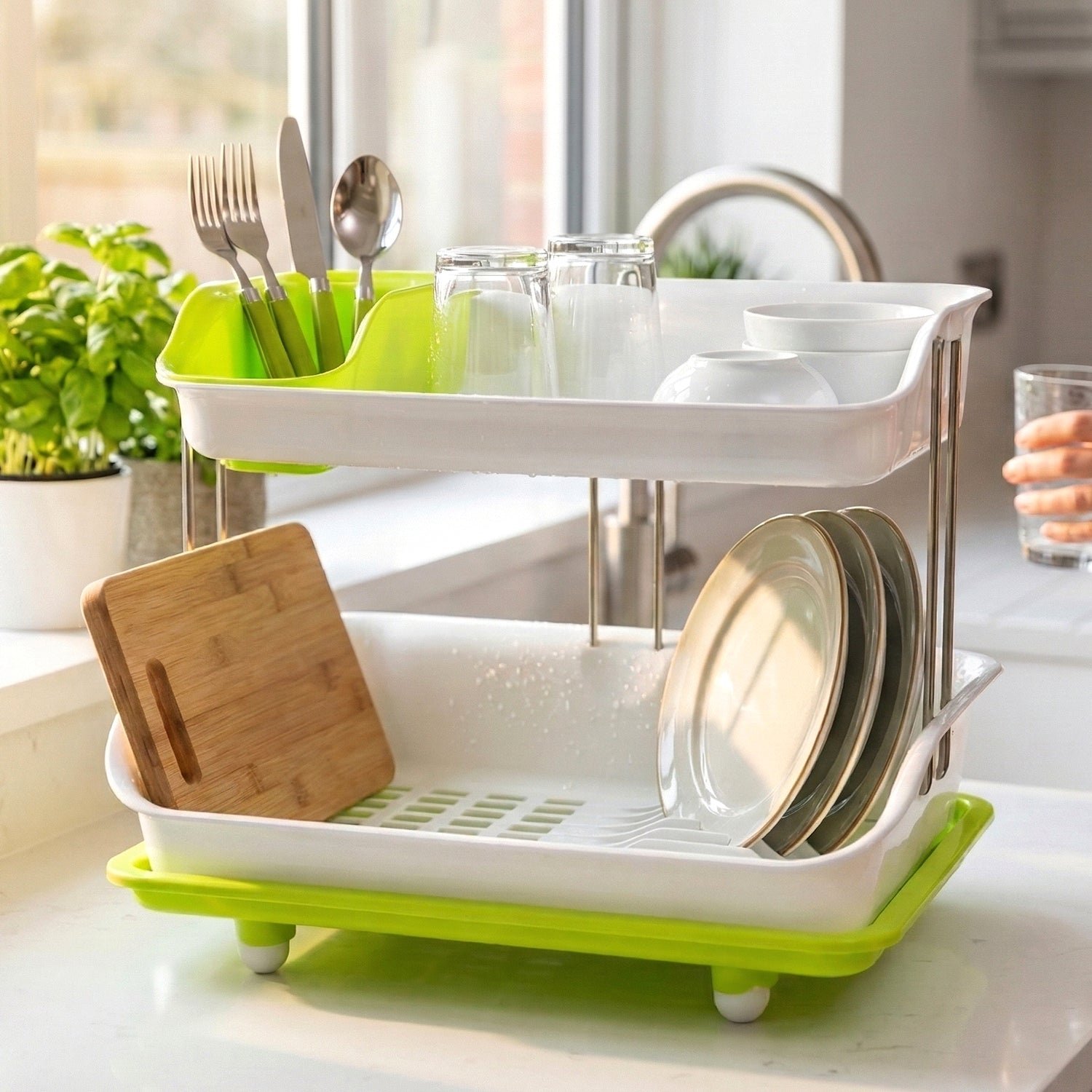 Kitchen Dish Drying Rack – Space-Saving Multi-Tier Design for Organized Countertops - Image 5