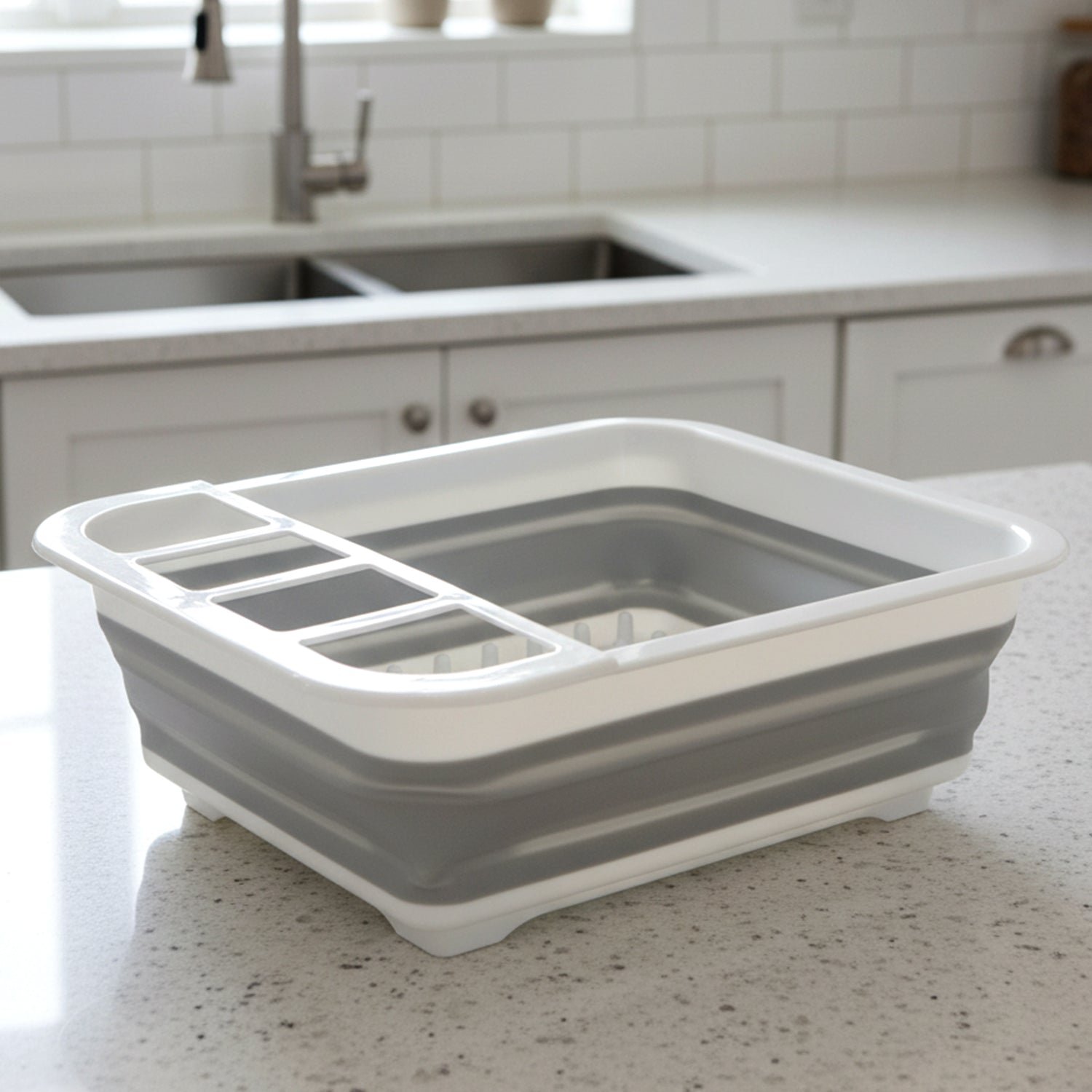 Foldable Plastic Dish Drying Rack – Space-saving & Portable Organizer - Image 4