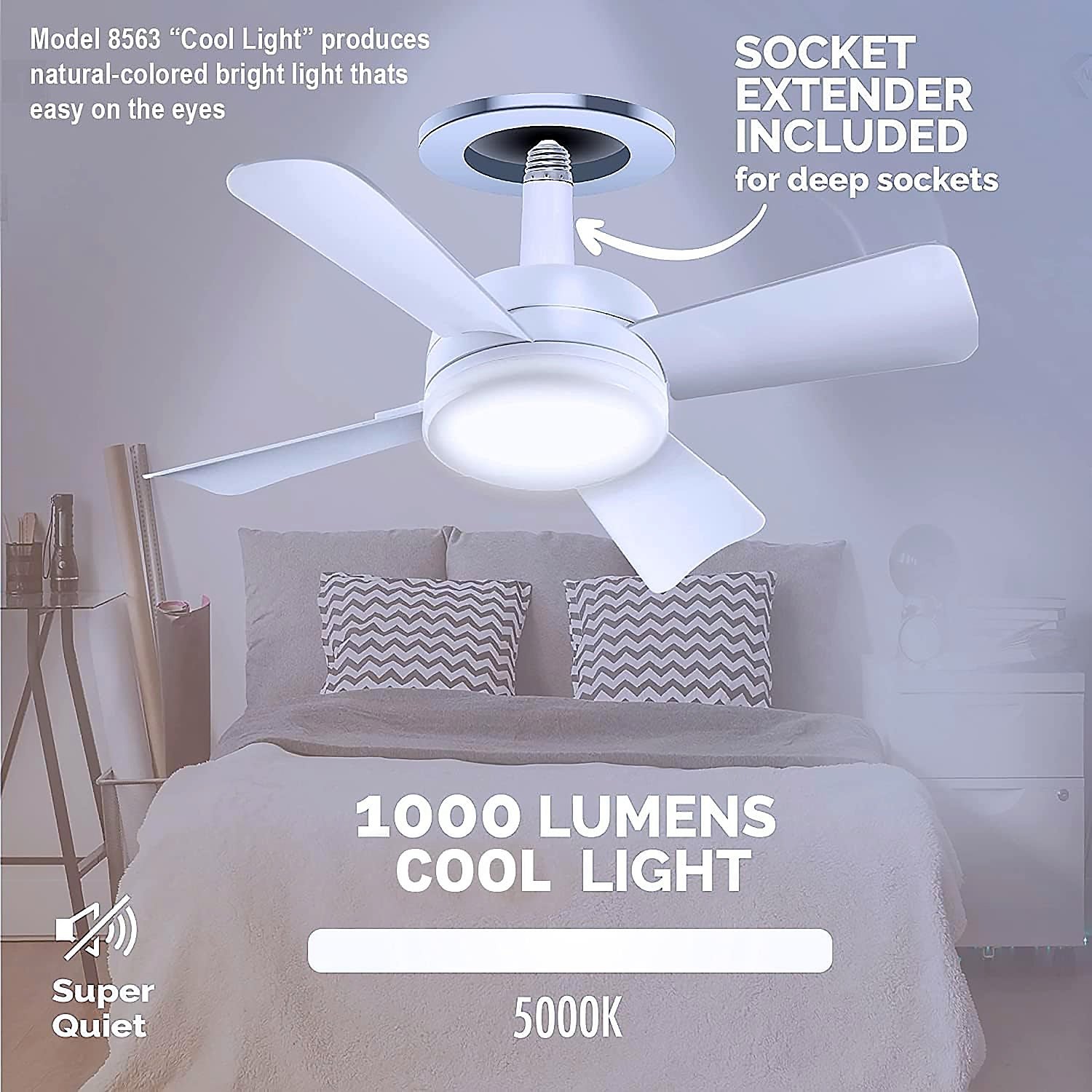 Ceiling Fan & LED Light – Space-Saving Cooling & Bright Illumination - Image 5