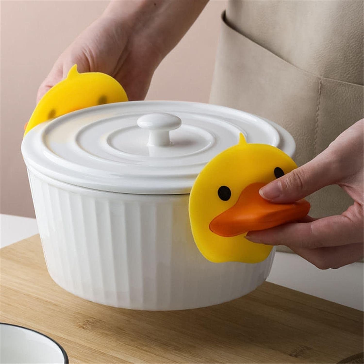 Duck Silicone Hot Pot Holders – Heat Resistant & Non-Slip Grip - Image 3