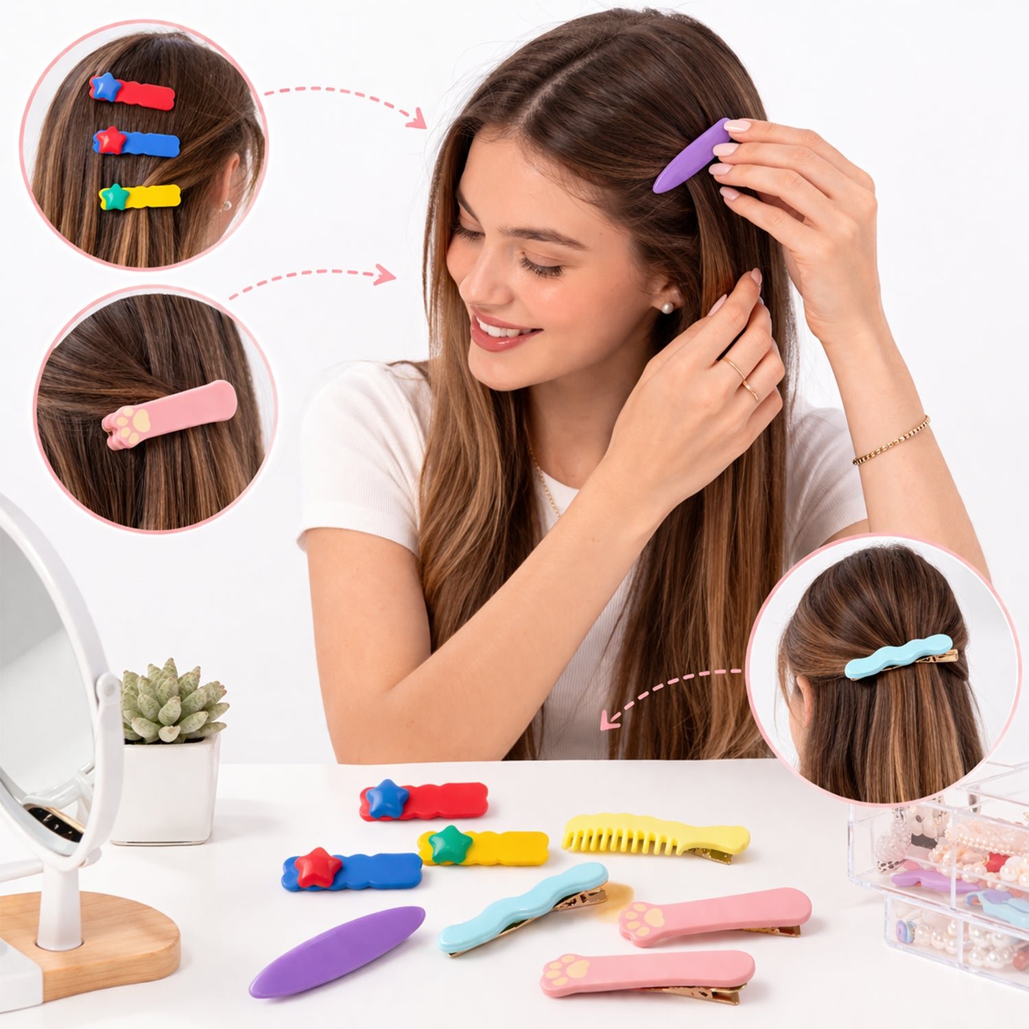 Hair Clips Set – Colorful & Easy-to-Use for Daily Styling - Image 5