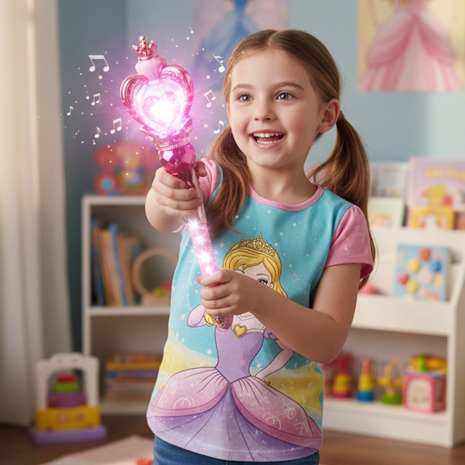 Princess Magic Light Wand Toy – Enchanting Kids' Role Play Accessory - Image 3