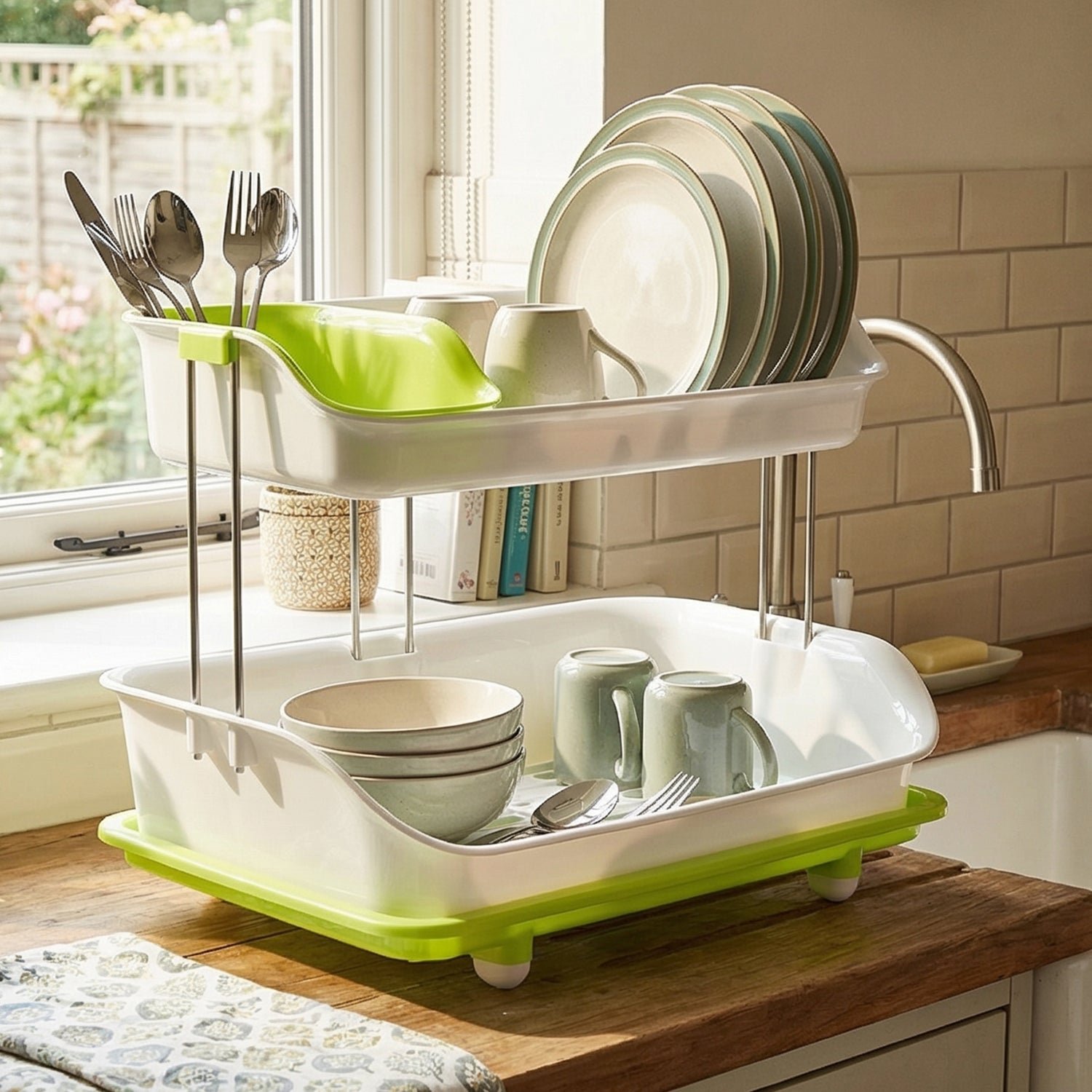 Kitchen Dish Drying Rack – Space-Saving Multi-Tier Design for Organized Countertops - Image 3