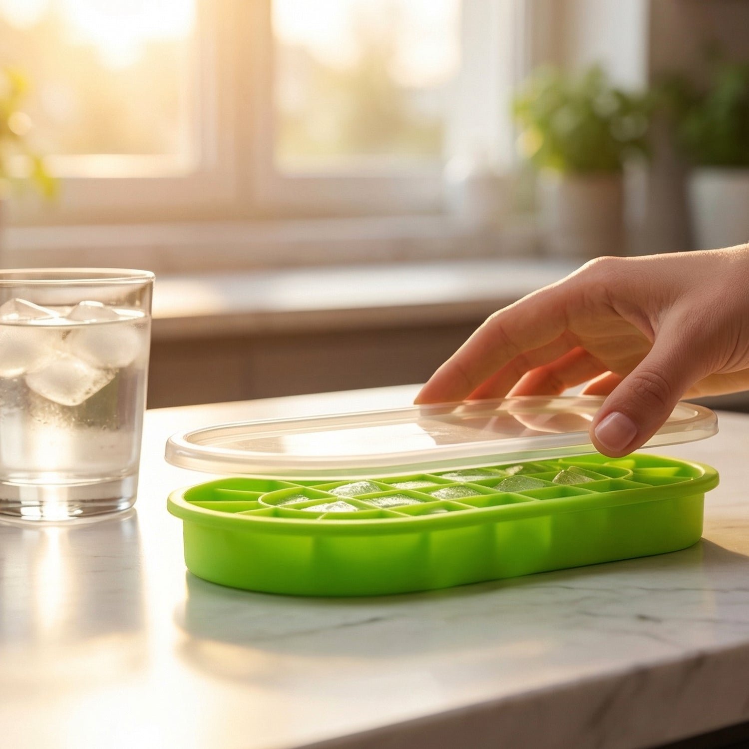 Oval Silicone Ice Cube Tray – Easy Release & Odor-Free Storage - Image 5