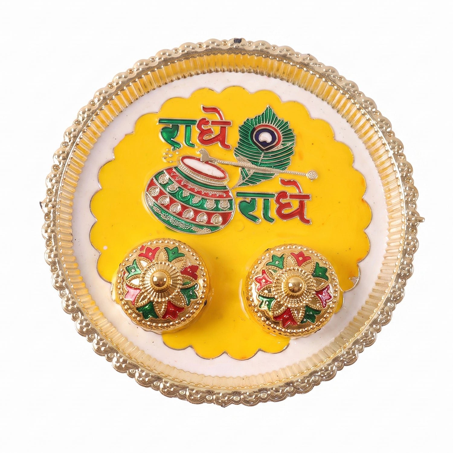 Traditional Kumkum Pooja Thali Set for Puja Rituals and Festivals (1 Pc) - Image 4