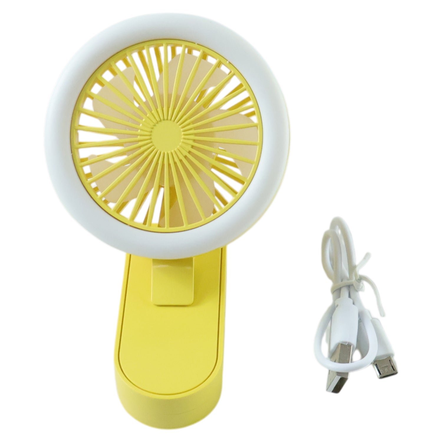 Mini Table Fan – Rechargeable with LED Light and Adjustable Angle - Image 4