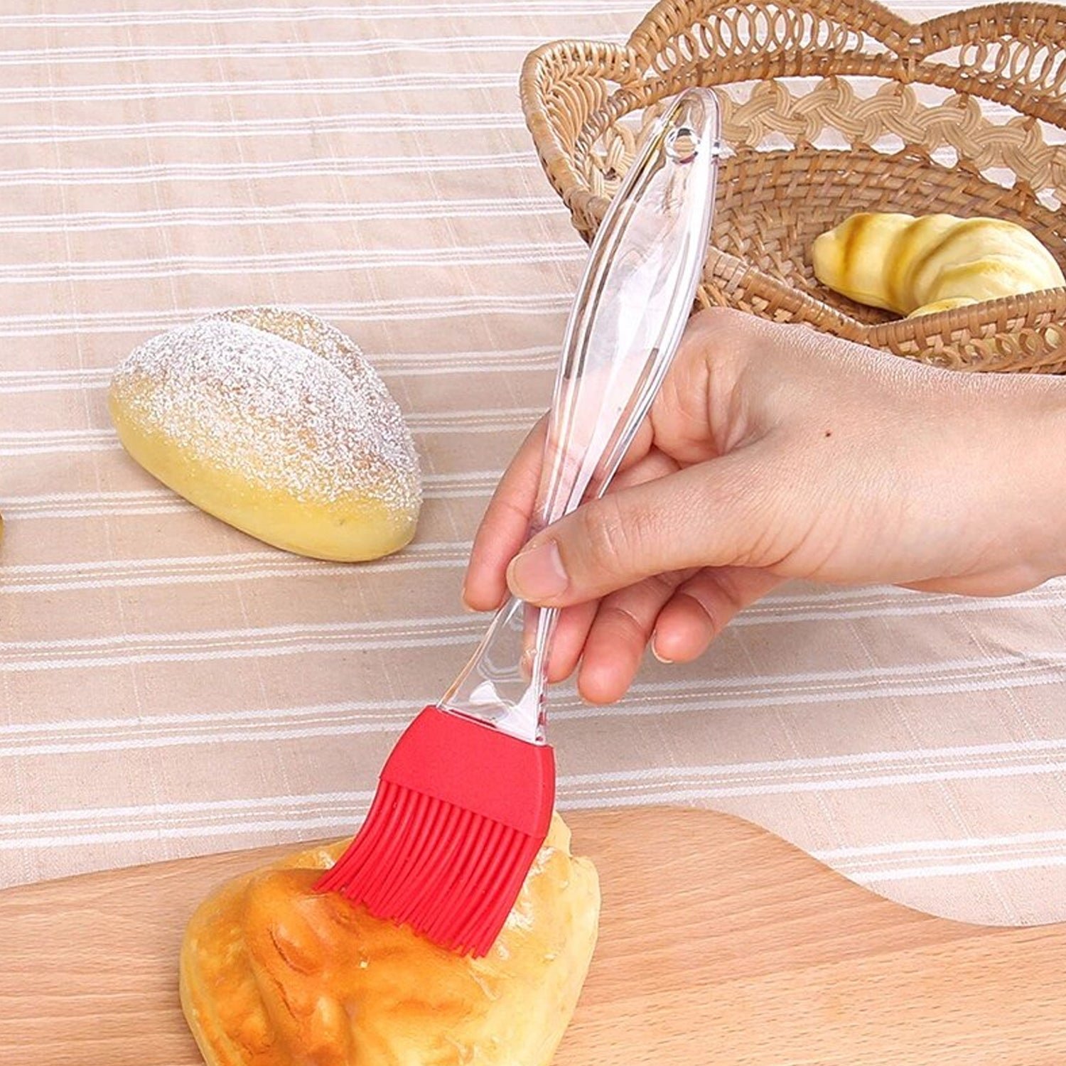Cake Pastry Brush and Spatula Set, Silicone Baking Brush for Cakes (1 Set) - Image 4