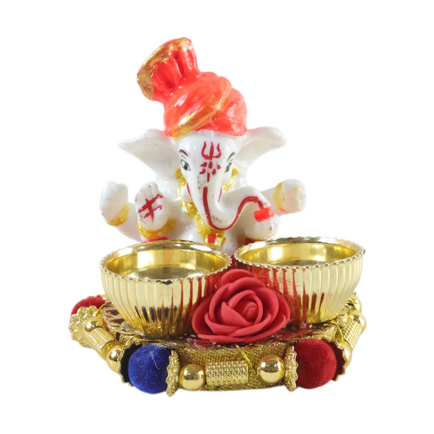 Ganesha Pooja Thali Set – Traditional Religious Decor for Festivals - Image 4