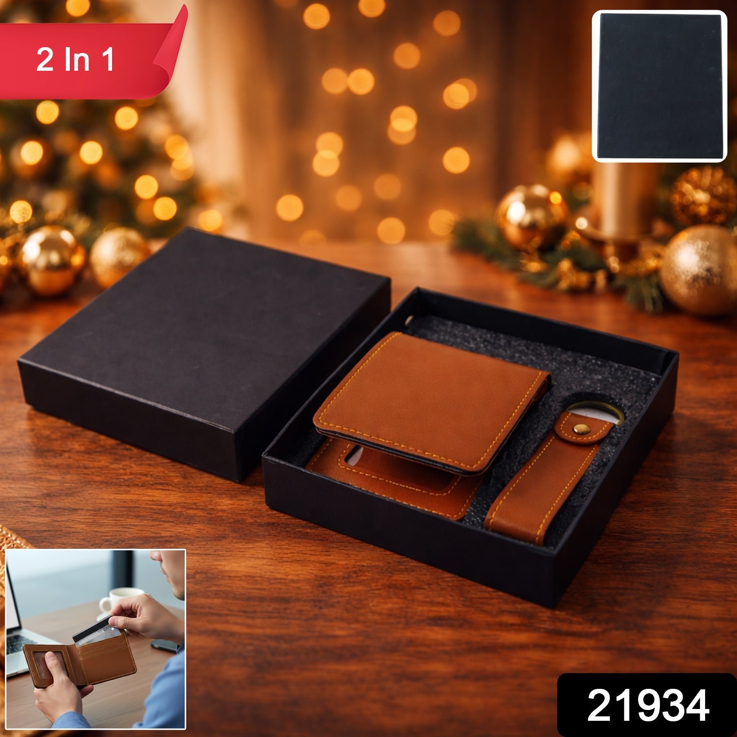 Men’s Wallet with Detachable Keychain – Compact & Durable Design - Image 2