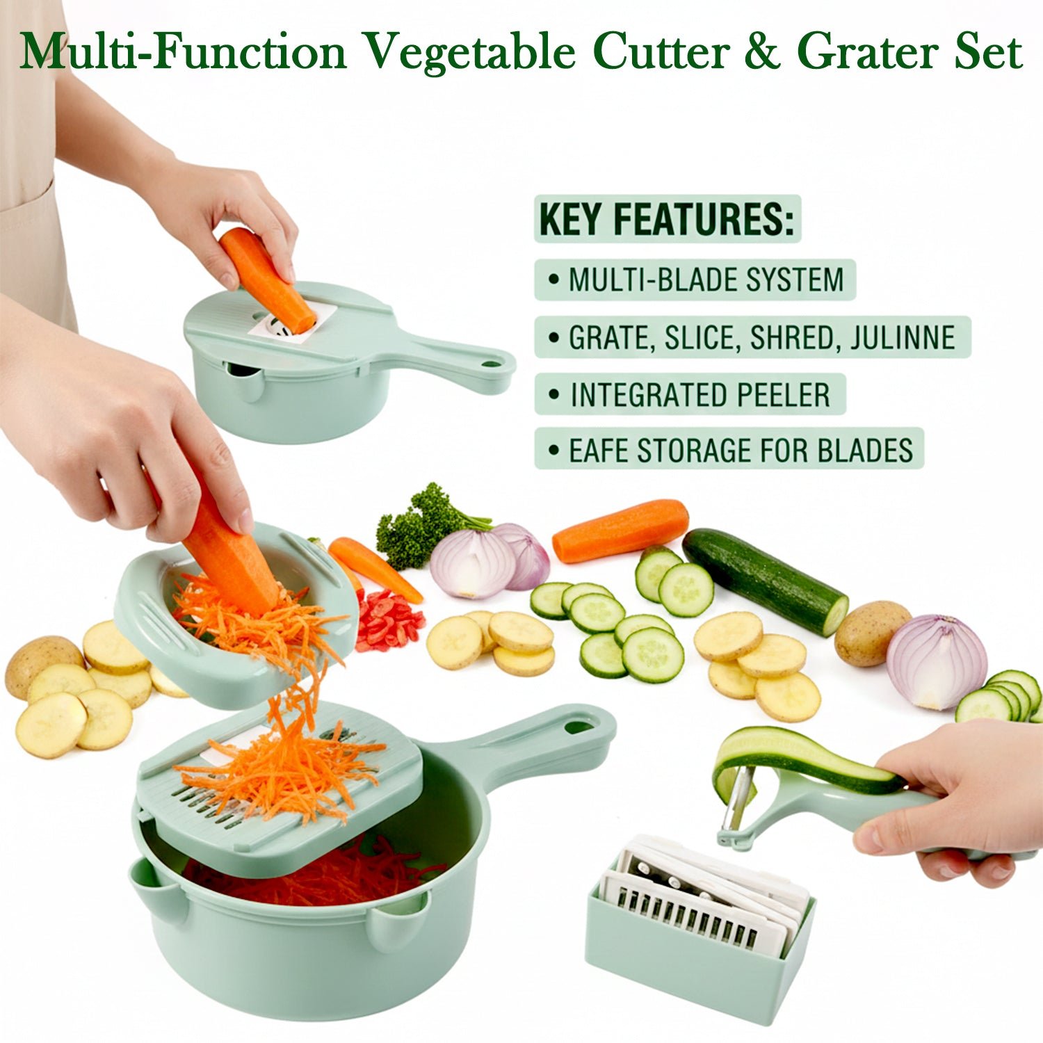 Vegetable Cutter Set – Multi-Function Kitchen Prep Tool - Image 4