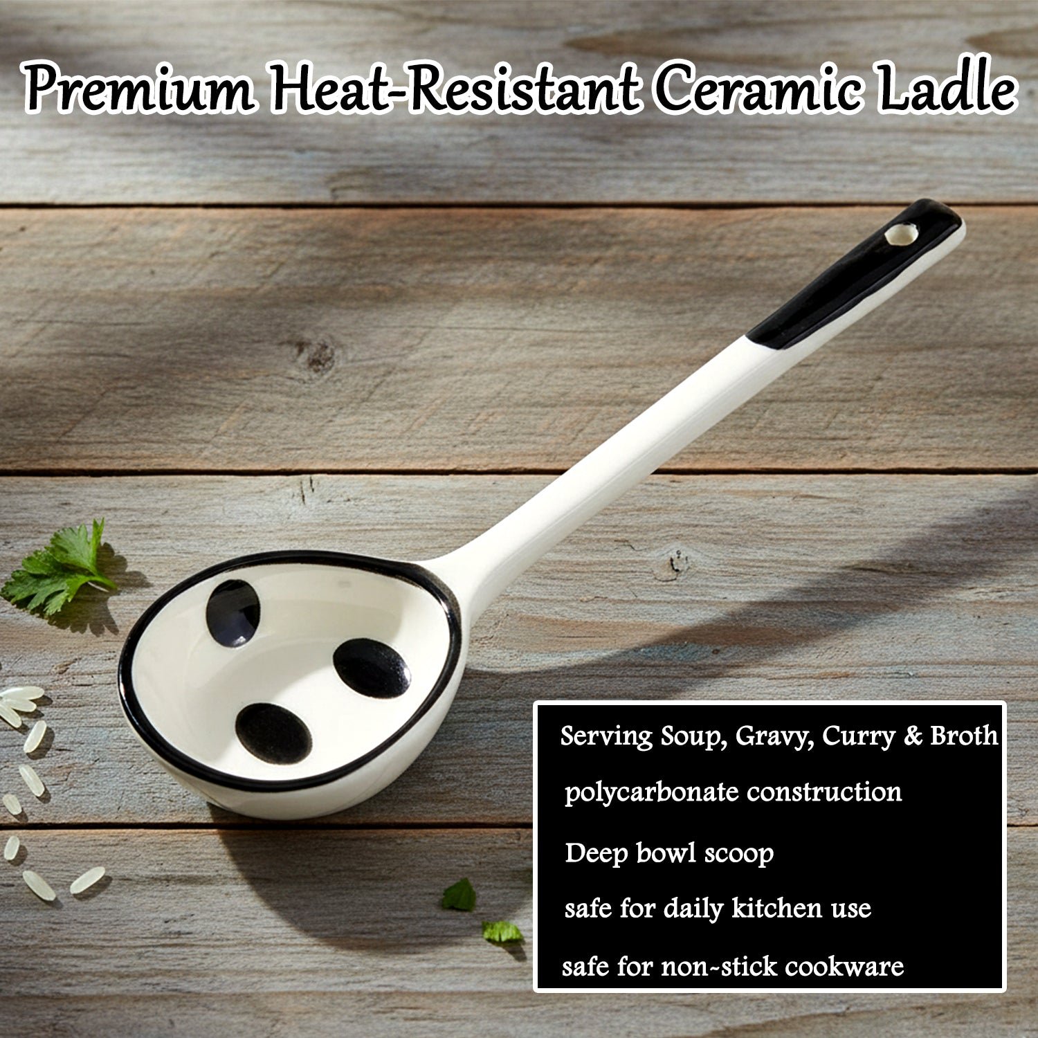 Soup Ladle 17 cm – Heat-Resistant Non-Slip Handle - Image 4