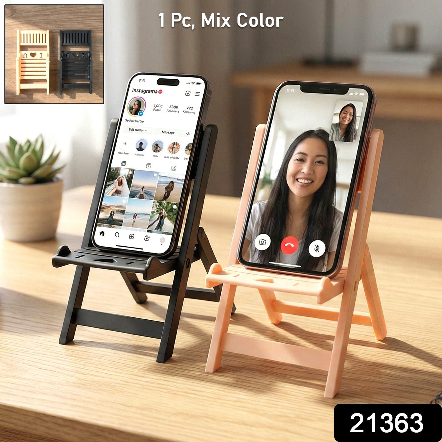 Mini Chair Mobile Phone Stand – Foldable & Portable Holder - Image 2