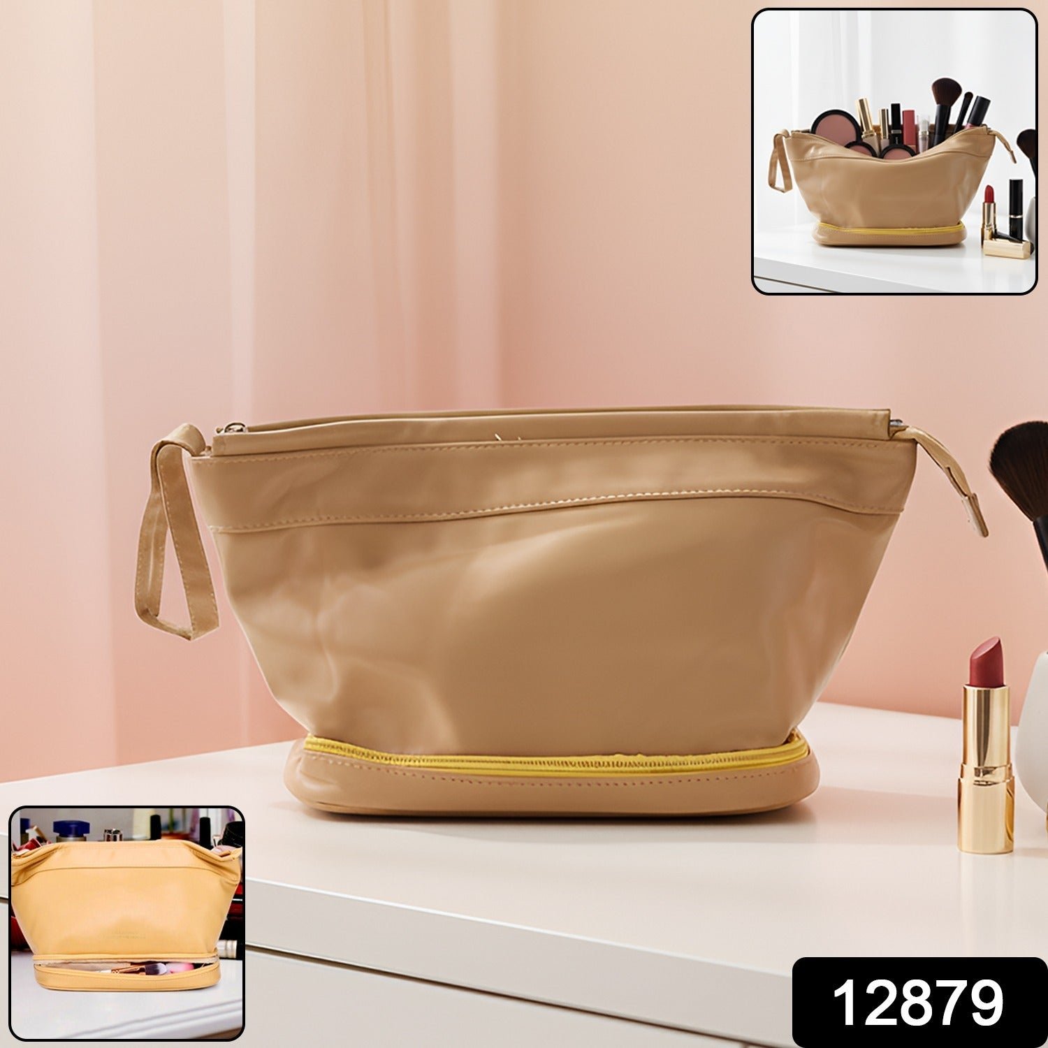 Makeup Storage Bag – Spacious Dual-Compartment Organizer - Image 2