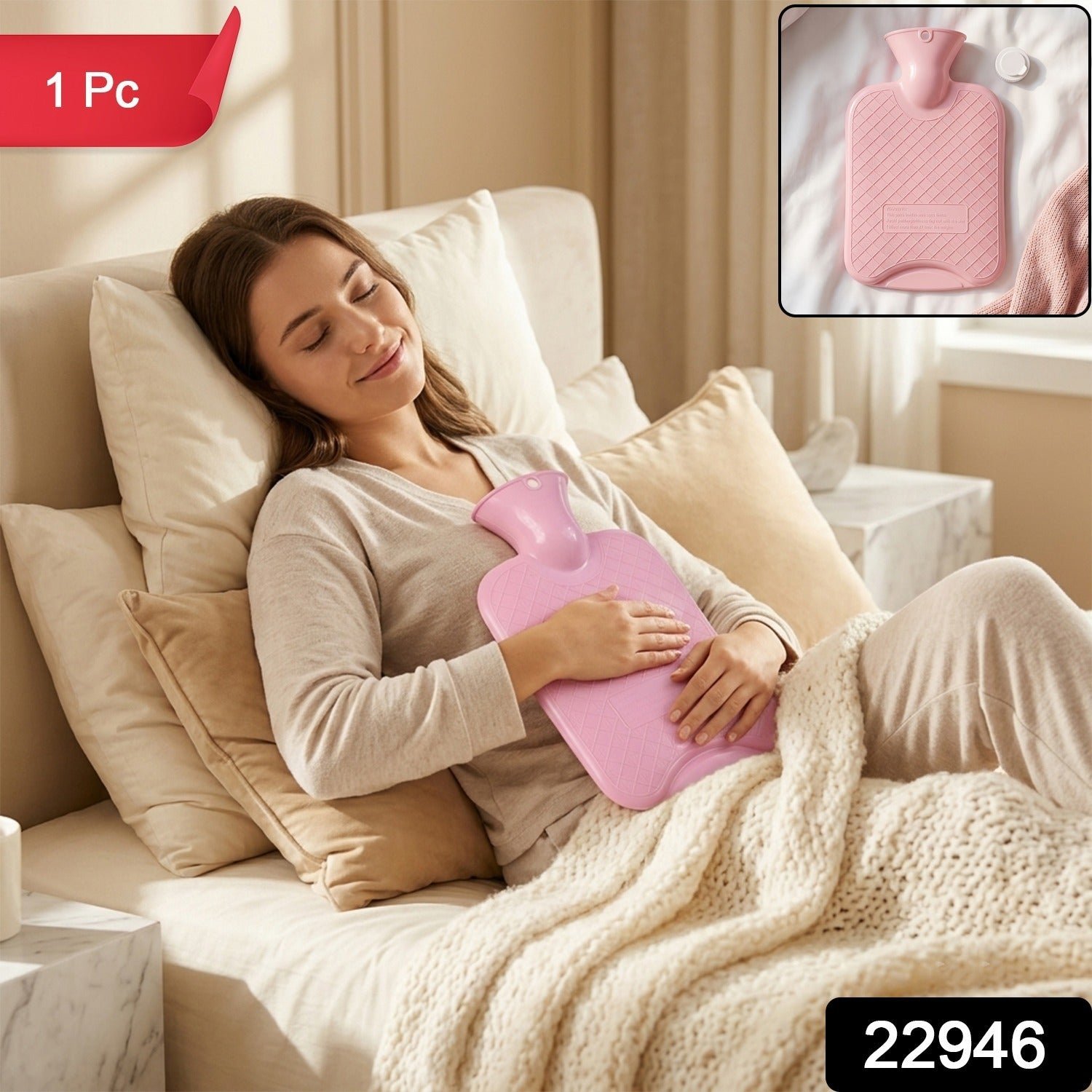 Hot Water Bag for Pain Relief Plastic Pack (1 Pc) - Image 2