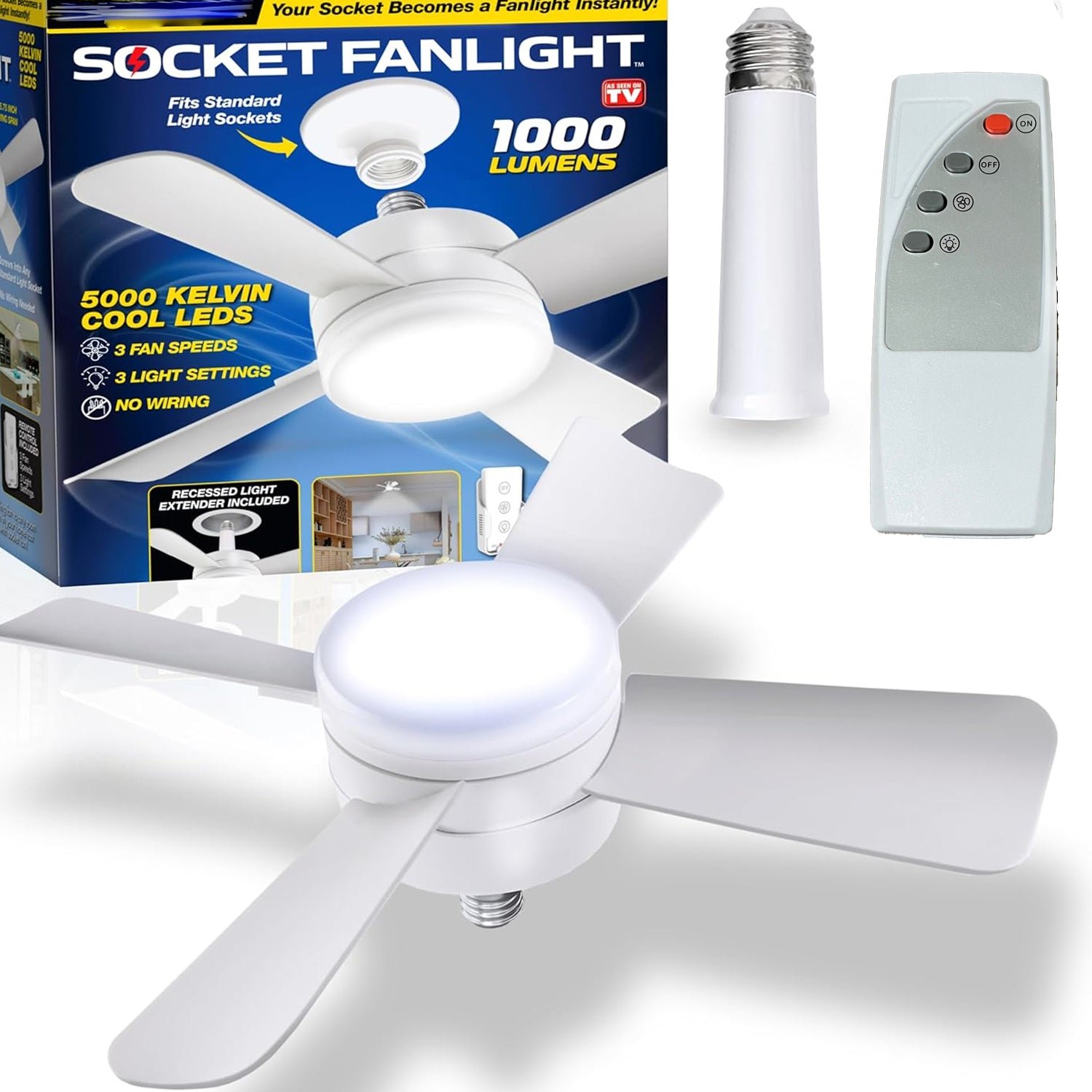 Ceiling Fan & LED Light – Space-Saving Cooling & Bright Illumination - Image 2