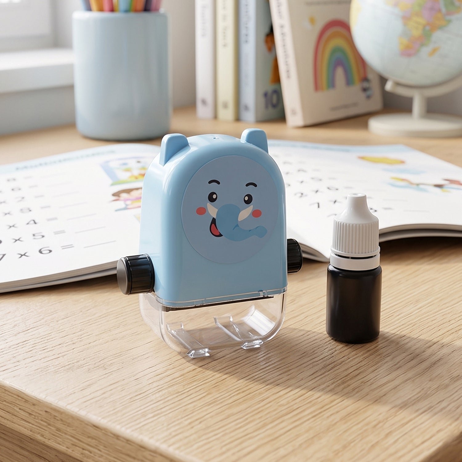 Kids Multiplication Practice Math Roller Stamp with Refillable Ink Bottle (1 Pc) - Image 4