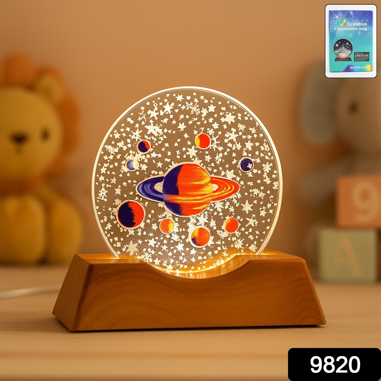 3D Visualization Lamp – LED Night Light with Planet Design - Image 2