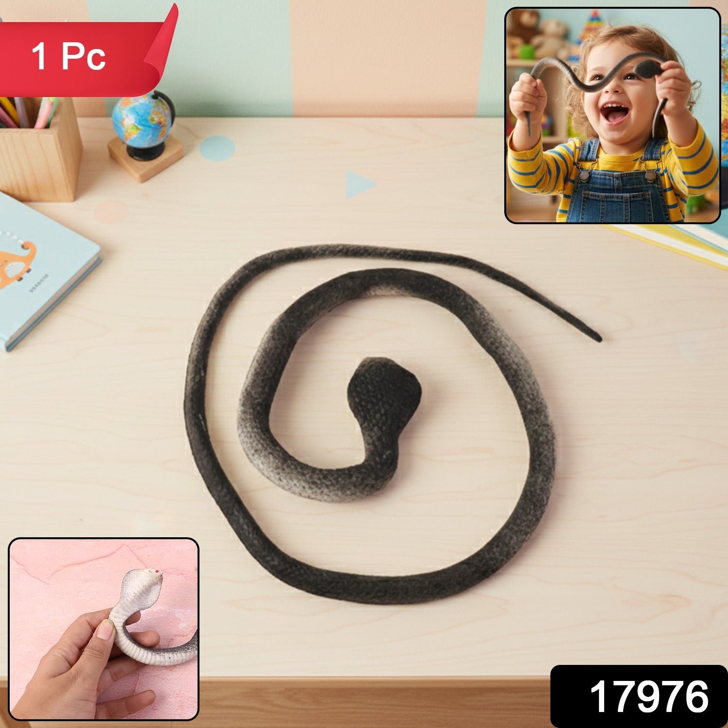 Realistic Dummy Snake Toy – Flexible Kids Prank & Garden Deterrent - Image 2