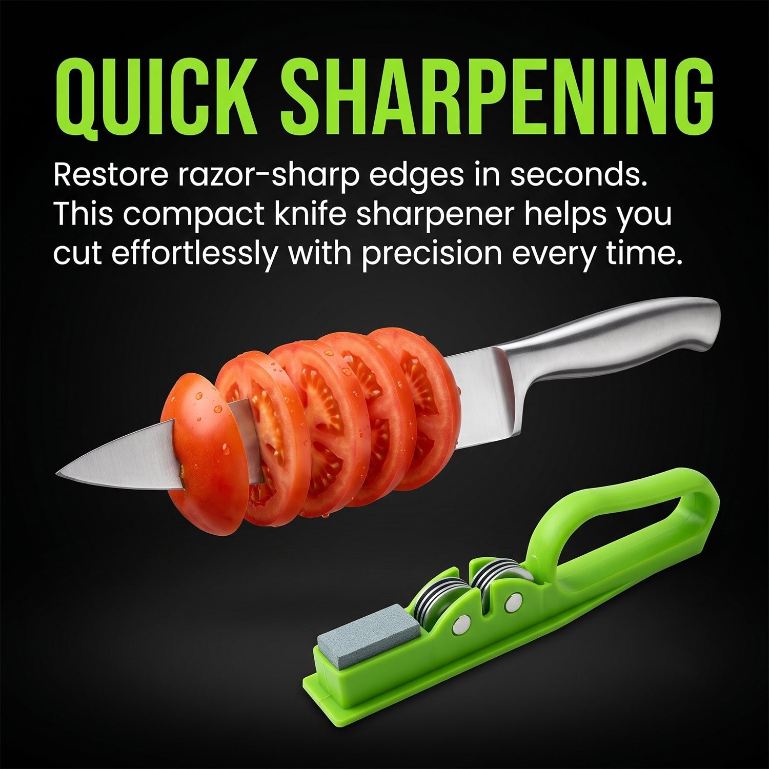 Handheld Knife Sharpener with Grip Handle, Manual Blade Sharpening Tool (1 Pc) - Image 4
