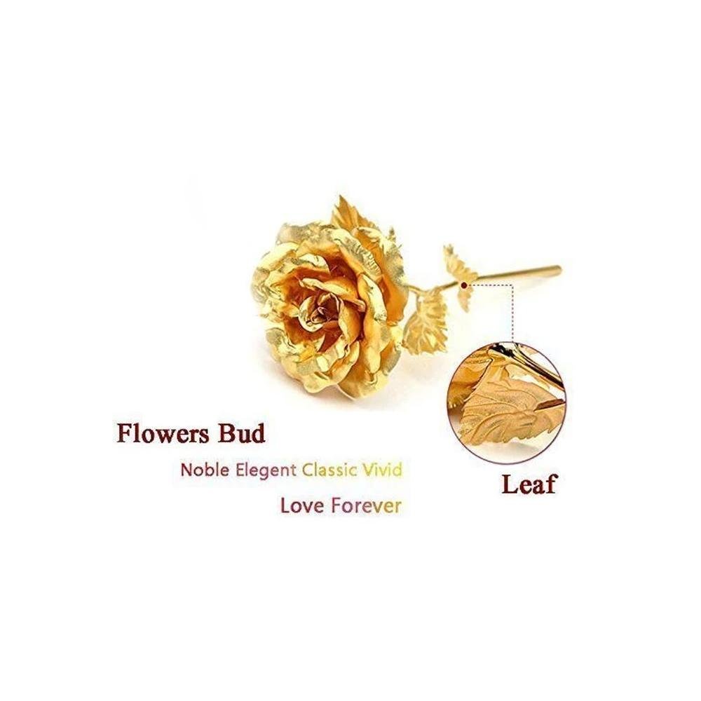 24K Artificial Golden Rose – Elegant Lasting Gift with Box - Image 4