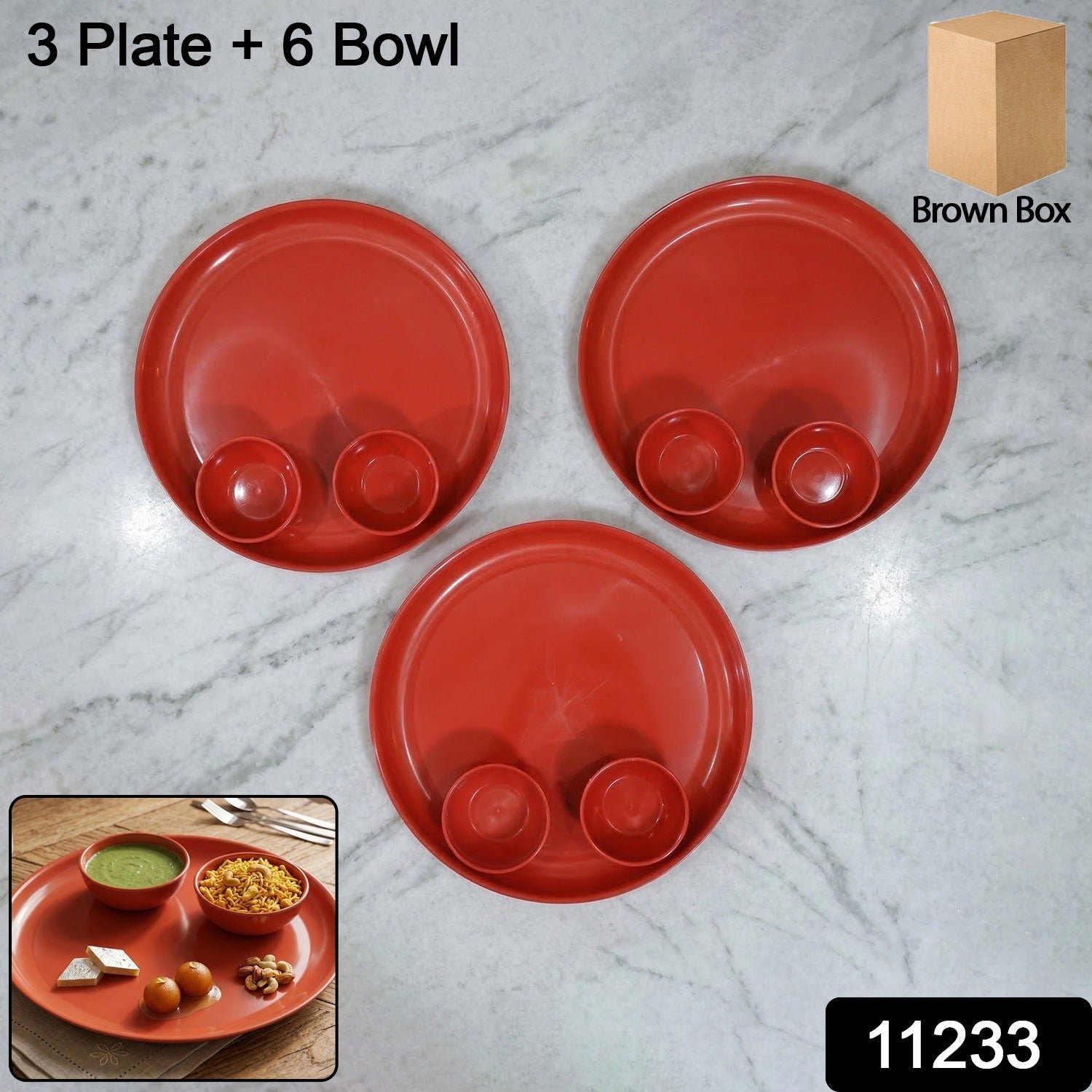 Multipurpose Serving Plate and Bowl Set – Durable & Stylish for Daily Use - Image 2